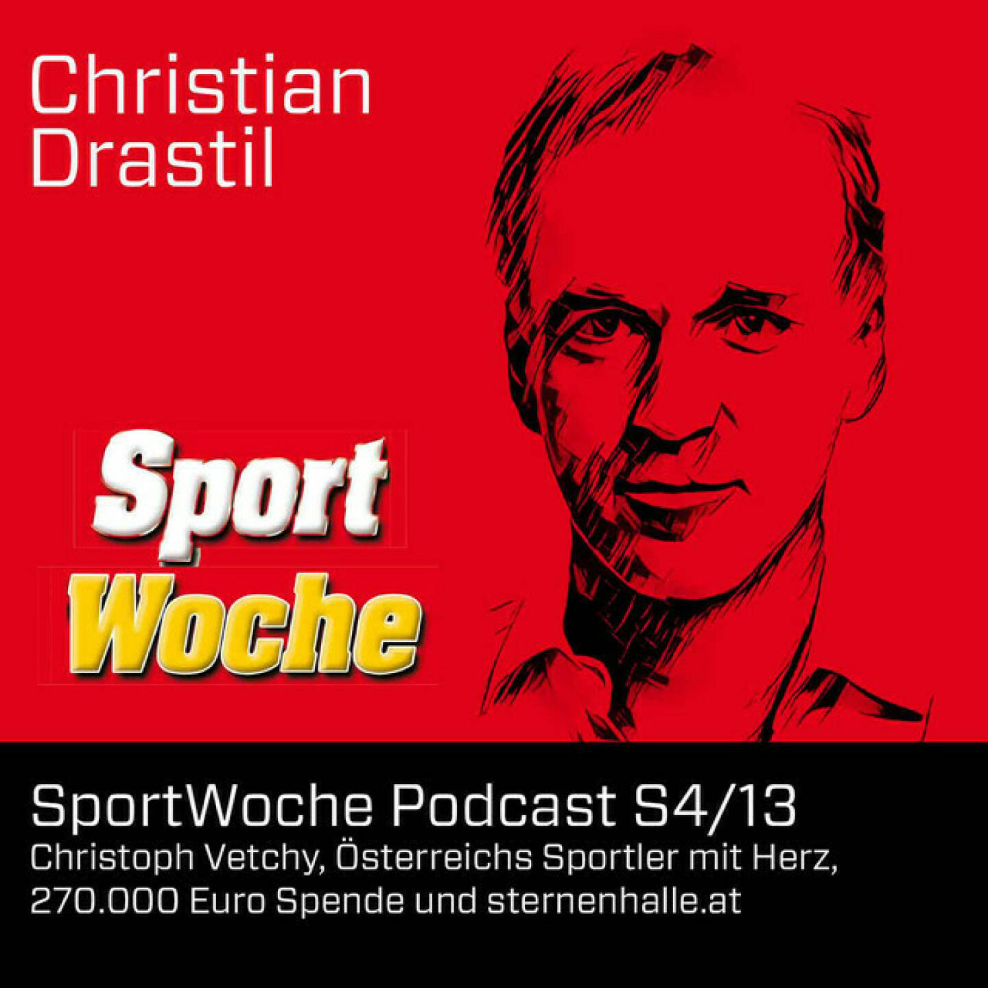 https://open.spotify.com/episode/1nsKKtLGoReWL6DnXK35zh
SportWoche Podcast S4/13: Christoph Vetchy, Österreichs Sportler mit Herz, 270.000 Euro Spende und sternenhalle.at - <p>Christoph Vetchy ist Founder &amp; CEO von creAgency.at und Brandemotions, , Veranstalter des Vienna Charity Run und Österreichs Sportler mit Herz 2019. Für diese Folge hat er was Neues im Gepäck: Den 1. Indoor Sternenhalle - Charitylauf am 11.11. in Wien. Wir sprechen auch über tolle eigene 800m-Zeiten, Ultra-Runs und knapp 270.000 Euro für den guten Zweck aus den Charity Runs.<br/><br/><a href=http://www.sternenhalle.at target=_blank>http://www.sternenhalle.at</a> am 11.11.<br/><br/><a href=https://vienna.charity.run target=_blank>https://vienna.charity.run</a><br/><br/>http;//www.creagency.at<br/><br/>About: Die Marke, Patent, Rechte und das Archiv der SportWoche wurden 2017 von Christian Drastil Comm. erworben, Mehr unter <a href=http://www.sportgeschichte.at target=_blank>http://www.sportgeschichte.at</a> . Der neue SportWoche Podcast ist eingebettet in „ Wiener Börse, Sport, Musik (und mehr)“ auf <a href=http://www.christian-drastil.com/podcast target=_blank>http://www.christian-drastil.com/podcast</a> und erscheint, wie es in Name SportWoche auch drinsteckt, wöchentlich. Bewertungen bei Apple machen mir Freude: <a href=https://podcasts.apple.com/at/podcast/audio-cd-at-indie-podcasts-wiener-boerse-sport-musik-und-mehr/id1484919130 target=_blank>https://podcasts.apple.com/at/podcast/audio-cd-at-indie-podcasts-wiener-boerse-sport-musik-und-mehr/id1484919130</a> .<br/><br/>Unter <a href=http://www.sportgeschichte.at/sportwochepodcast target=_blank>http://www.sportgeschichte.at/sportwochepodcast</a> sieht man alle Folgen, auch nach Hörer:innen-Anzahl gerankt.</p>