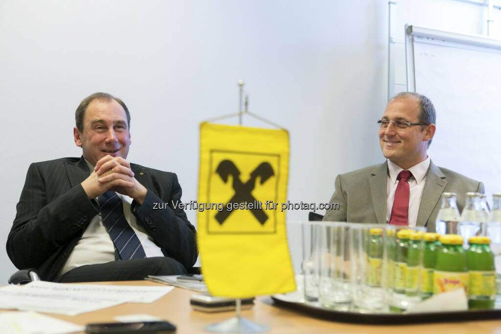 Martin Schaller (Vorstand RLB Steiermark), Siegfried Mader (CEO THI), © Martina Draper für Börse Express (15.12.2012) 