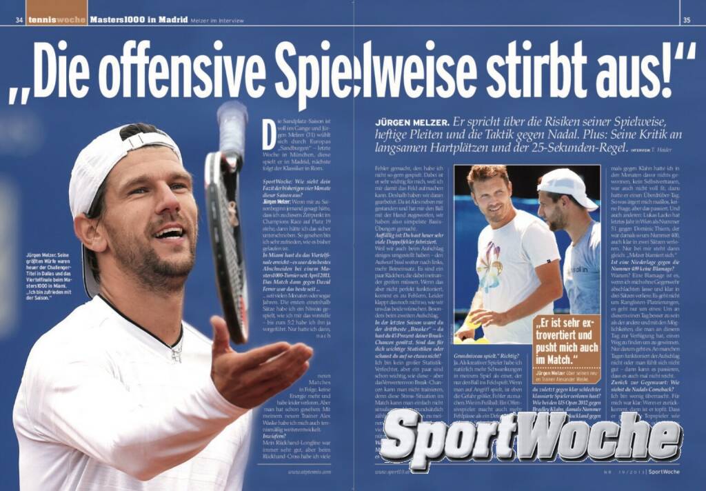 NÖ-Kalender der SportWoche, Tag 5: Jürgen Melzer ist Sportler des Jahres in Österreich und Niederösterreich, 27facher Sieger auf der ATP-Tour (5 Einzel, 22 Doppel) und der einzige Österreicher, der mehrere Grand Slam Titel erreicht hat. (05.12.2023) 