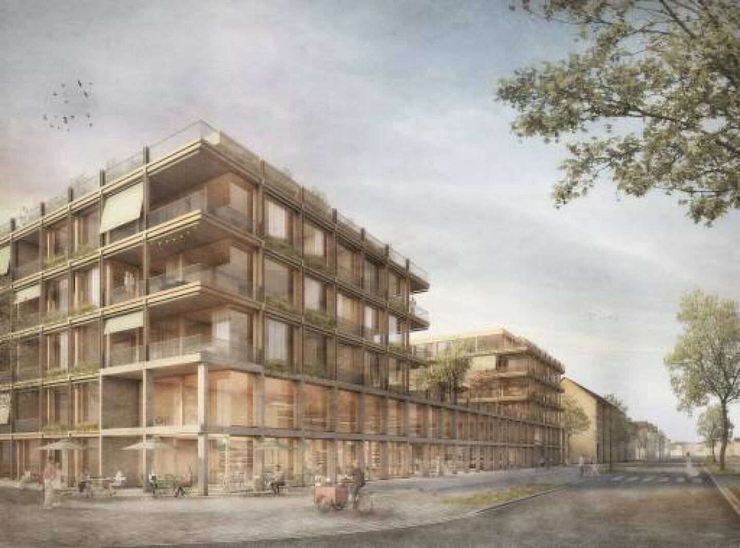 UBM - Wohnbauprojekt Timber Living in München - Credit: renderwolf für zanderroth