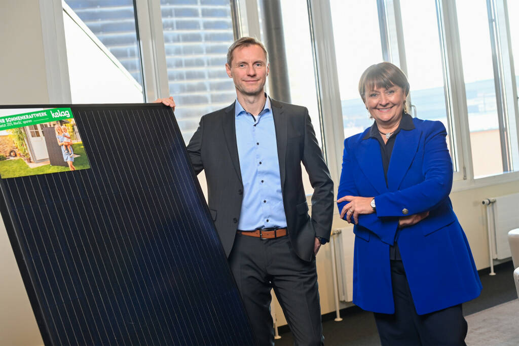 Neuer Green Bond: Kelag-Vorstand Danny Güthlein und BKS Bank-Vorstandsvorsitzende Herta Stockbauer treiben die Energiewende voran. Foto: ©Helge Bauer, © Aussender (06.12.2023) 