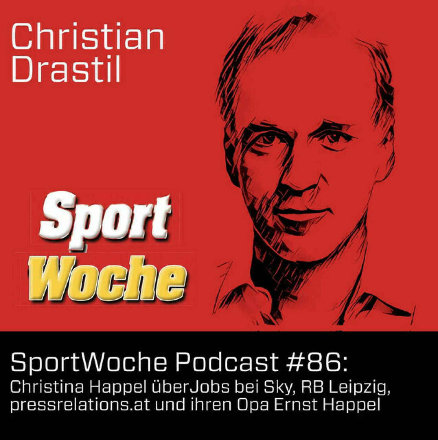 https://open.spotify.com/episode/48W23bXxhwKXs1BYuRqD3B
SportWoche Podcast #86: Christina Happel über Jobs bei Sky Sports, RB Leipzig, pressrelations.at und ihren Opa Ernst Happel - <p>Christina Happel ist Head of Marketing &amp; Communications bei pressrelations Österreich.war davor langjährige Sky-Sportmoderatorin in einer Kolleginnenriege mit Raphaela Pezzey und Elisabeth Gamauf, werkte mit Ralf Rangnick bei RB Leipzig. Wir sprechen über Anekdoten aus dieser schönen Zeit. Auch aktuelle Projekte wie der Job bei pressrelations.at oder &#34;Generation Elegant&#34; (Anm. Podcasthost: Wartet nur, wie adrett ich werde) sind Thema. Und natürlich geht es auch um ihren Grossvater Ernst Happel und allein da könnten wir Stunden sprechen, es fallen Namen wie Guus Hiddink, Peter Pacult, Günter Netzer und viele mehr. Ich werfe zusätzlich Andreas Bitesnich ein. Abschliessend sprechen zwei Rangnick-Fans (also wir zwei) über die Chancen Österreichs bei der EM 2024.<br/><br/><a href=http://www.pressrelations.at target=_blank>http://www.pressrelations.at</a><br/><br/><a href=https://www.generation-elegant.at target=_blank>https://www.generation-elegant.at</a><br/><br/><a href=http://sky.at target=_blank>http://sky.at</a><br/><br/>Thomas Rybnicek im Börsepeople Podcast: <a href=https://audio-cd.at/page/podcast/5045/ target=_blank>https://audio-cd.at/page/podcast/5045/</a><br/><br/>Cover Bitesnich: <a href=https://www.sportgeschichte.at/cover target=_blank>https://www.sportgeschichte.at/cover</a><br/><br/><a href=https://www.facebook.com/happel.ernst target=_blank>https://www.facebook.com/happel.ernst</a> <br/><br/>Die SportWoche Podcasts sind presented by Instahelp: Psychologische Beratung online, ohne Wartezeit, vertraulich &amp; anonym. Nimm dir Zeit für dich unter <a href=https://instahelp.me/de/ target=_blank>https://instahelp.me/de/</a> .<br/><br/>About: Die Marke, Patent, Rechte und das Archiv der SportWoche wurden 2017 von Christian Drastil Comm. erworben, Mehr unter <a href=http://www.sportgeschichte.at target=_blank>http://www.sportgeschichte.at</a> . Der neue SportWoche Podcast ist eingebettet in „ Wiener Börse, Sport, Musik (und mehr)“ auf <a href=http://www.christian-drastil.com/podcast target=_blank>http://www.christian-drastil.com/podcast</a> und erscheint, wie es in Name SportWoche auch drinsteckt, wöchentlich. Bewertungen bei Apple machen mir Freude: <a href=https://podcasts.apple.com/at/podcast/audio-cd-at-indie-podcasts-wiener-boerse-sport-musik-und-mehr/id1484919130 target=_blank>https://podcasts.apple.com/at/podcast/audio-cd-at-indie-podcasts-wiener-boerse-sport-musik-und-mehr/id1484919130</a> .<br/><br/>Unter <a href=http://www.sportgeschichte.at/sportwochepodcast target=_blank>http://www.sportgeschichte.at/sportwochepodcast</a> sieht man alle Folgen, auch nach Hörer:innen-Anzahl gerankt.</p>