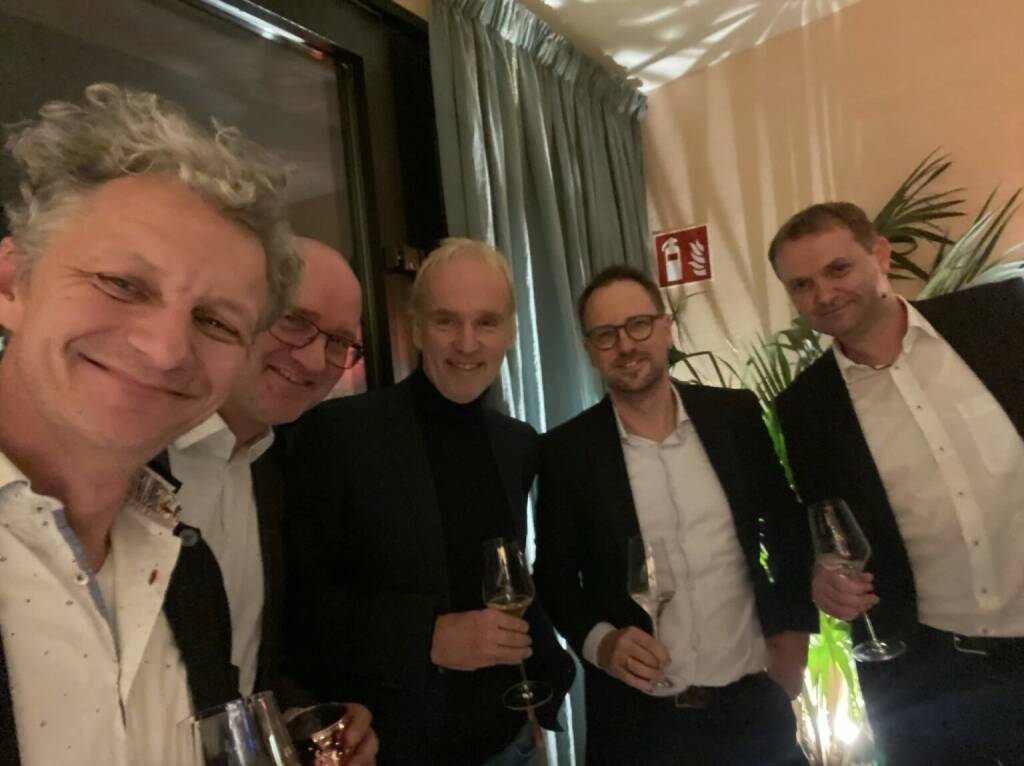 Andreas Posavac, Hans Lang, Christian Drastil, Stefan Maxian, Hannes Haider beim CIRA Jahresauftakt (12.01.2024) 