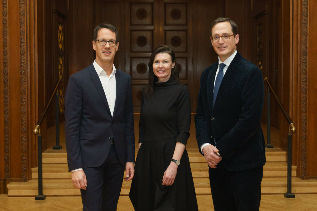 Seit Jahresbeginn verstärken drei neue Mitglieder den Beirat des Zertifikate Forum Austria (ZFA): v.li: Christian Scheid, Monika Kovarova-Simecek, Christian Vollmuth; Foto: ZFA, © Aussender (18.01.2024) 