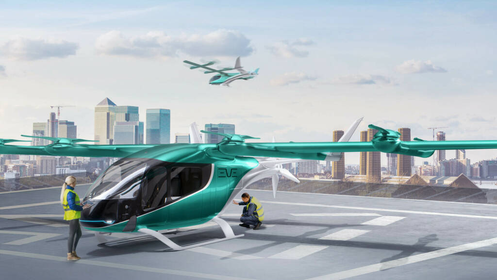 FACC hat von Eve einen Auftrag für die Entwicklung und Produktion wesentlicher Komponenten für das eVTOL von EVE erhalten. © Eve Air Mobility, © Aussendung (29.01.2024) 