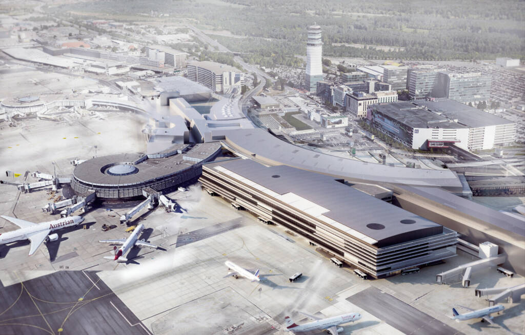 PORR, ORTNER und ELIN haben den Auftrag für die Süderweiterung des Flughafens gewonnen © Flughafen Wien, © Aussender (14.02.2024) 