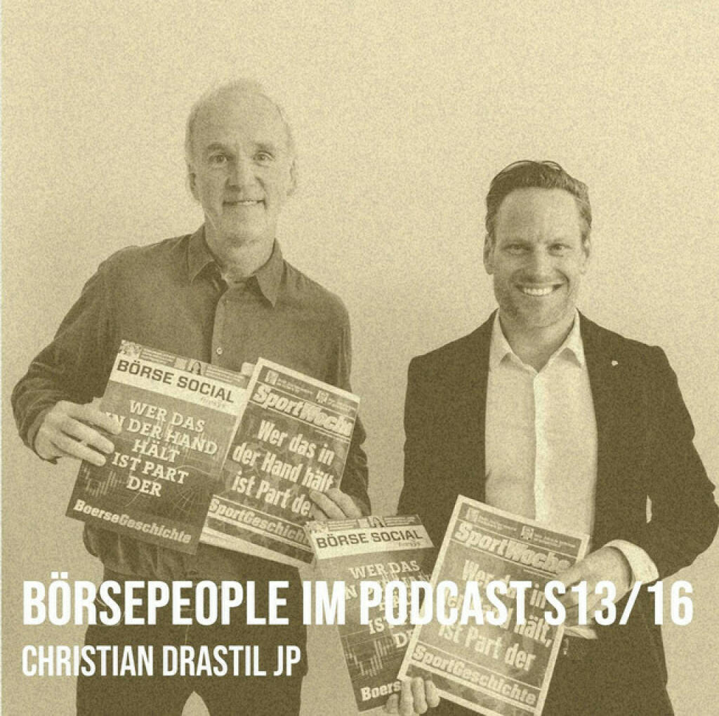 https://open.spotify.com/episode/5V9tk7tIWzXOCZxceDzFzG
Börsepeople im Podcast S13/16: Christian Drastil JP - <p>Mein 16. Gast in Season 13 bin zum 4. Mal in der Börsepeople-Serie ich selbst, diesmal mit dem Zusatz JP für Johannes Pracher, der mich für seinen #glaubandich Podcast (bei den Ö3-Podcast-Awards zum besten Corporate Podcast in Österreich ausgezeichnet) interviewt hat und dann auch selbst Börsepeople-Gast war. Hier sein Teaser: &#34;Ein Dive mit Christian Drastil. Christian zählt zu den renommiertesten Finanzmarktexperten Österreichs. Seit Jahren ist er Herausgeber des Börse Social Networks und ein sehr umtriebiger Börse Experte. Im Gespräch mit Podcast Host Johannes Pracher gibt er einen Einblick in seine Karriere und Tipps für eine passende Anlagestrategie&#34;.<br/><br/>- das #glaubandich Original: <a href=https://www.sparkasse.at/oberoesterreich/startrampe/podcast target=_blank>https://www.sparkasse.at/oberoesterreich/startrampe/podcast</a> <br/><br/>- Johannes Pracher Börsepeople: <a href=https://audio-cd.at/page/podcast/5571/ target=_blank>https://audio-cd.at/page/podcast/5571/</a><br/><br/>- Christian Drastil (Fragen Elisabeth Oberndorfer) Börsepeople: <a href=https://audio-cd.at/page/podcast/3714/ target=_blank>https://audio-cd.at/page/podcast/3714/</a><br/><br/>- Christian Drastil (Fragen Ralf-Wolfgang Lothert) Börsepeople: <a href=https://audio-cd.at/page/podcast/5146/ target=_blank>https://audio-cd.at/page/podcast/5146/</a><br/><br/>- Christian Drastil (Fragen Gerhard Popp) Börsepeople: <a href=https://audio-cd.at/page/podcast/5400 target=_blank>https://audio-cd.at/page/podcast/5400</a> <br/><br/>About: Die Serie Börsepeople findet im Rahmen von <a href=http://www.audio-cd.at target=_blank>http://www.audio-cd.at</a> und dem Podcast &#34;Audio-CD.at Indie Podcasts&#34; statt. Es handelt sich dabei um typische Personality- und Werdegang-Gespräche. Die Season 13 umfasst unter dem Motto „24 Börsepeople“ 24 Talks. Presenter der Season 13 ist Vierfeld, <a href=https://www.vierfeld.com target=_blank>https://www.vierfeld.com</a> .Welcher der meistgehörte Börsepeople Podcast ist, sieht man unter <a href=http://www.audio-cd.at/people target=_blank>http://www.audio-cd.at/people.</a> Der Zwischenstand des laufenden Rankings ist tagesaktuell um 12 Uhr aktualisiert.<br/><br/>Bewertungen bei Apple (oder auch Spotify) machen mir Freude: <a href=https://podcasts.apple.com/at/podcast/audio-cd-at-indie-podcasts-wiener-boerse-sport-musik-und-mehr/id1484919130 target=_blank>https://podcasts.apple.com/at/podcast/audio-cd-at-indie-podcasts-wiener-boerse-sport-musik-und-mehr/id1484919130</a> .</p> (03.07.2024) 