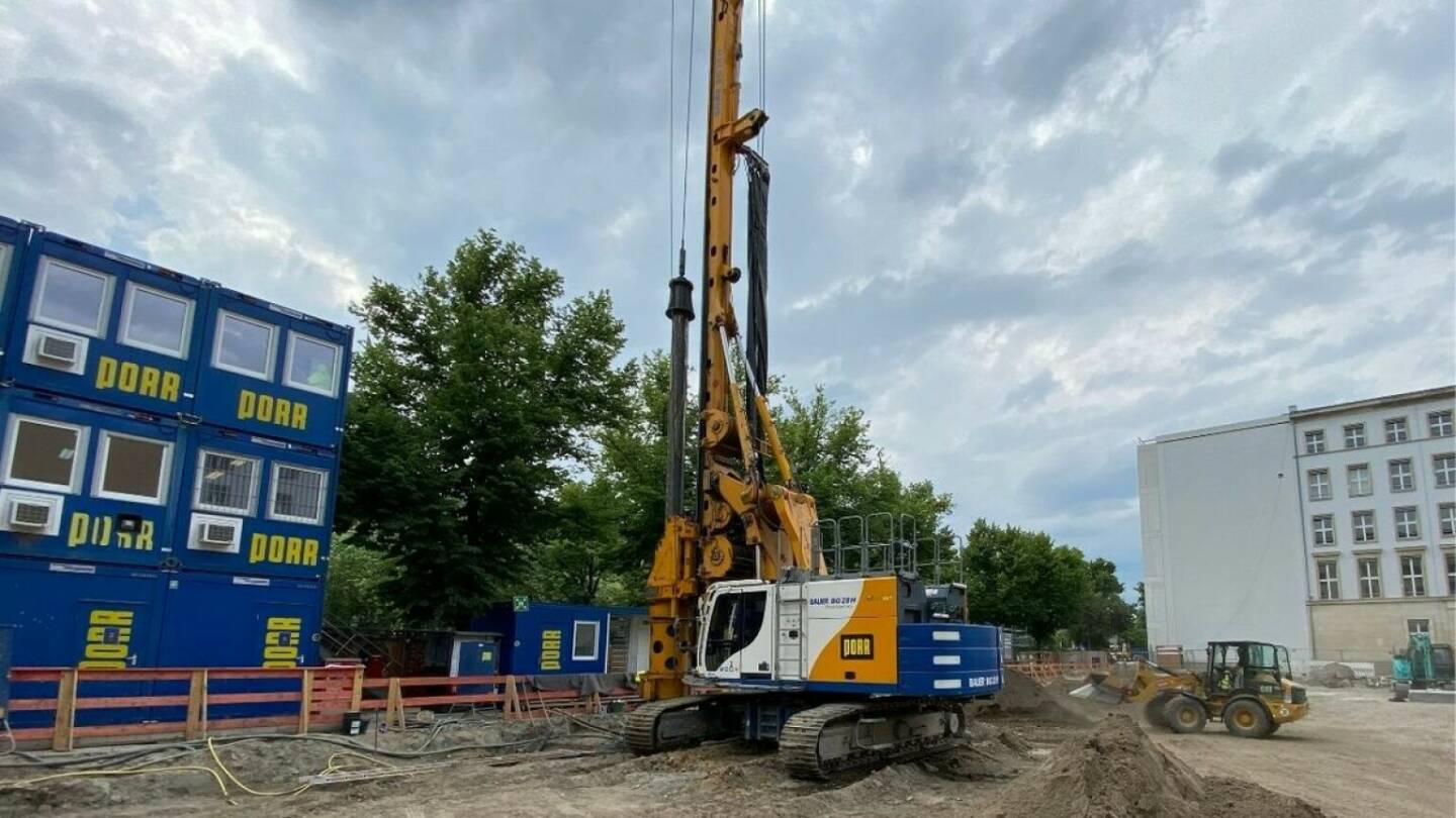 PORR Spezialtiefbau realisiert eine Baugrube in der Nähe vom Brandenburger Tor. © PORR