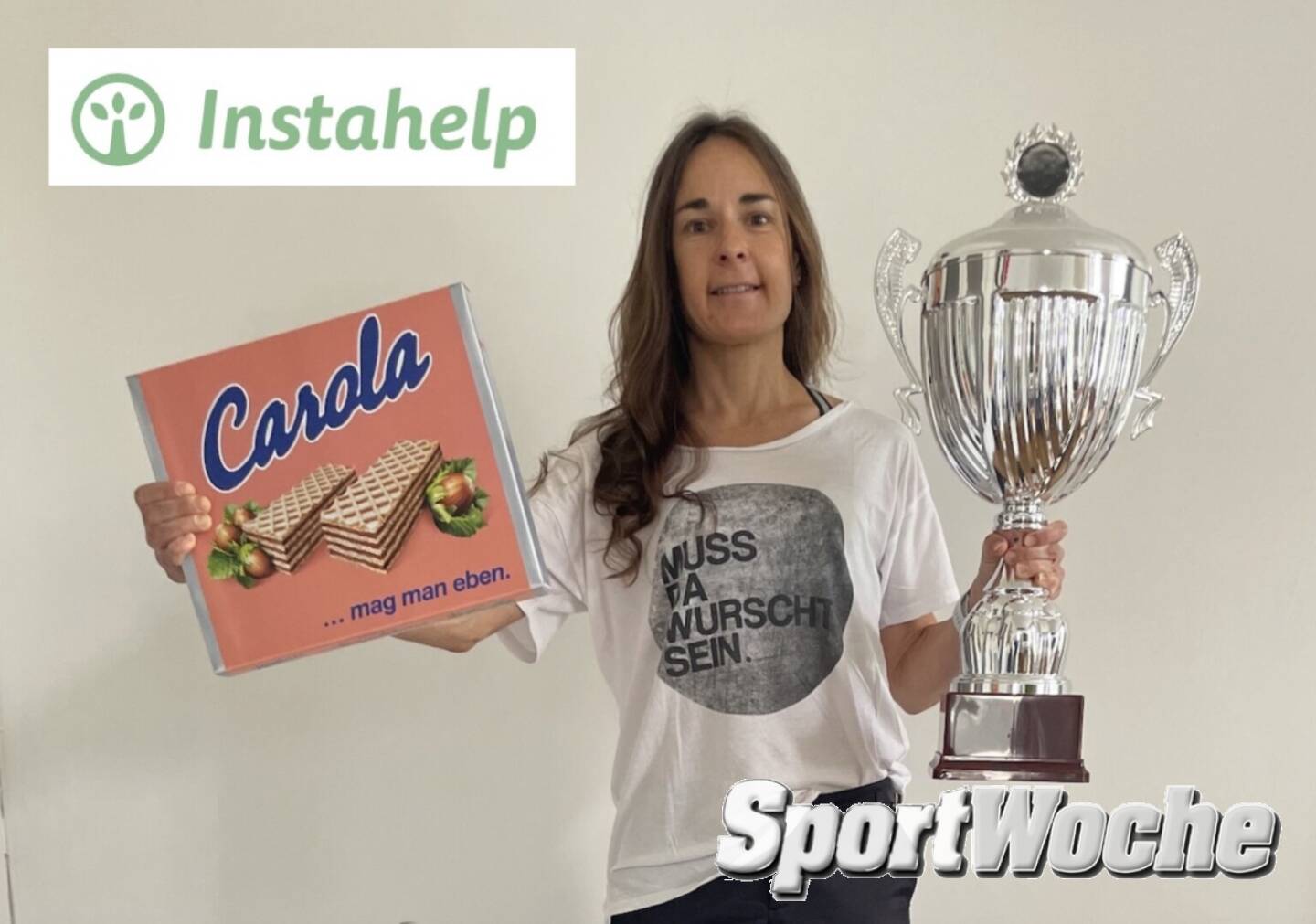 Carola Bendl-Tschiedel vorne:  Die zehn meistgehörten SportWoche-Podcasts nach 2 1/2 Jahren, danke an Instahelp und Manner