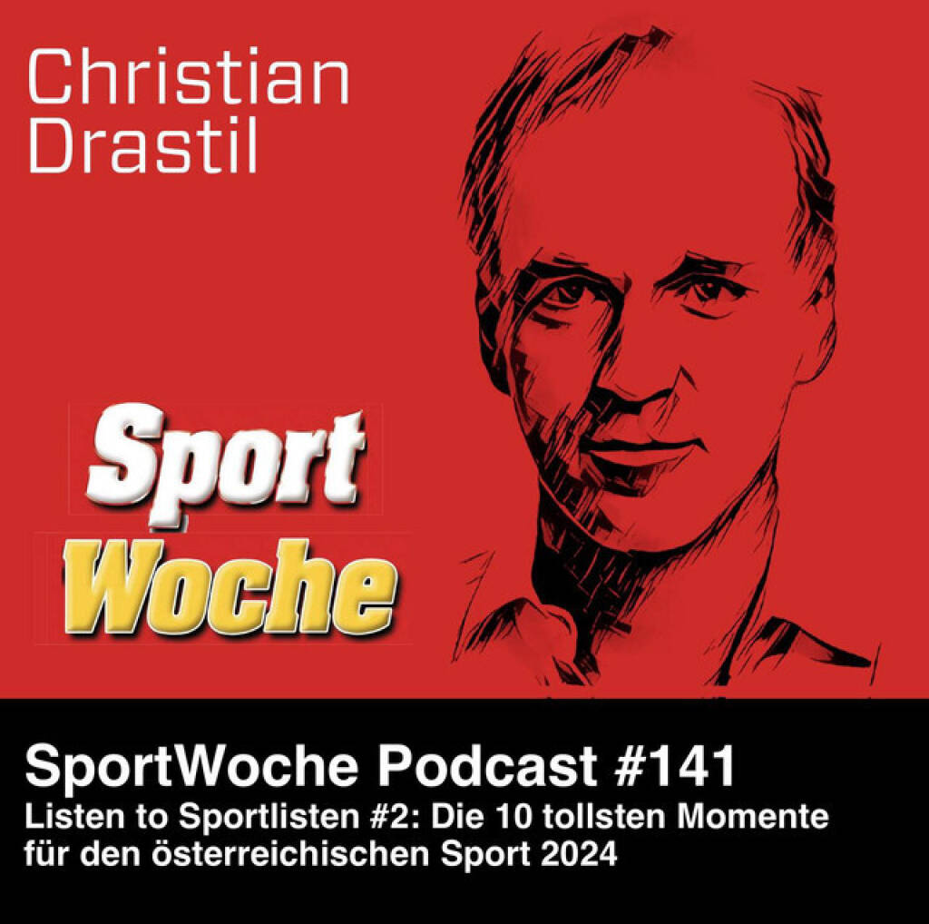 https://open.spotify.com/episode/3QL6F2bnrqlMUKIgEqT5aW
SportWoche Podcast #141: Die 10 tollsten Momente für den österreichischen Sport 2024  (... Listen to Sportlisten #2) - <p>Teil 2 meiner subjektiven Listen: Die 10 tollsten Momente für den österreichischen Sport, 2024. Da geht es um Conny Hütter, Joel Schwärzler, Lili Tagger, Mika Vermeulen, Christoph Baumgartner, Red Bull Salzburg, Handball, Walter Hahn, Stefan und Thomas Rettenegger, Lisa Hirner, Stefan Kraft und Marcel Hirscher. Aber warum und in welcher Reihenfolge?<br>
<br>
Die SportWoche Podcasts sind presented by Instahelp: Psychologische Beratung online, ohne Wartezeit, vertraulich & anonym. Nimm dir Zeit für dich unter <a href=https://instahelp.me/de/ target=_blank>https://instahelp.me/de/</a> .<br>
<br>
About: Die Marke, Patent, Rechte und das Archiv der SportWoche wurden 2017 von Christian Drastil Comm. erworben, Mehr unter <a href=http://www.sportgeschichte.at target=_blank>http://www.sportgeschichte.at</a> . Der neue SportWoche Podcast ist eingebettet in „ Wiener Börse, Sport, Musik (und mehr)“ auf <a href=http://www.christian-drastil.com/podcast target=_blank>http://www.christian-drastil.com/podcast</a> und erscheint, wie es in Name SportWoche auch drinsteckt, wöchentlich. Bewertungen bei Spotify oder Apple machen mir Freude: <a href=http://www.audio-cd.at/spotify target=_blank>http://www.audio-cd.at/spotify</a> , <a href=http://www.audio-cd.at/apple target=_blank>http://www.audio-cd.at/apple</a> .<br>
<br>
Unter <a href=http://www.sportgeschichte.at/sportwochepodcast target=_blank>http://www.sportgeschichte.at/sportwochepodcast</a> sieht man alle Folgen, auch nach Hörer:innen-Anzahl gerankt.</p> (28.12.2024) 