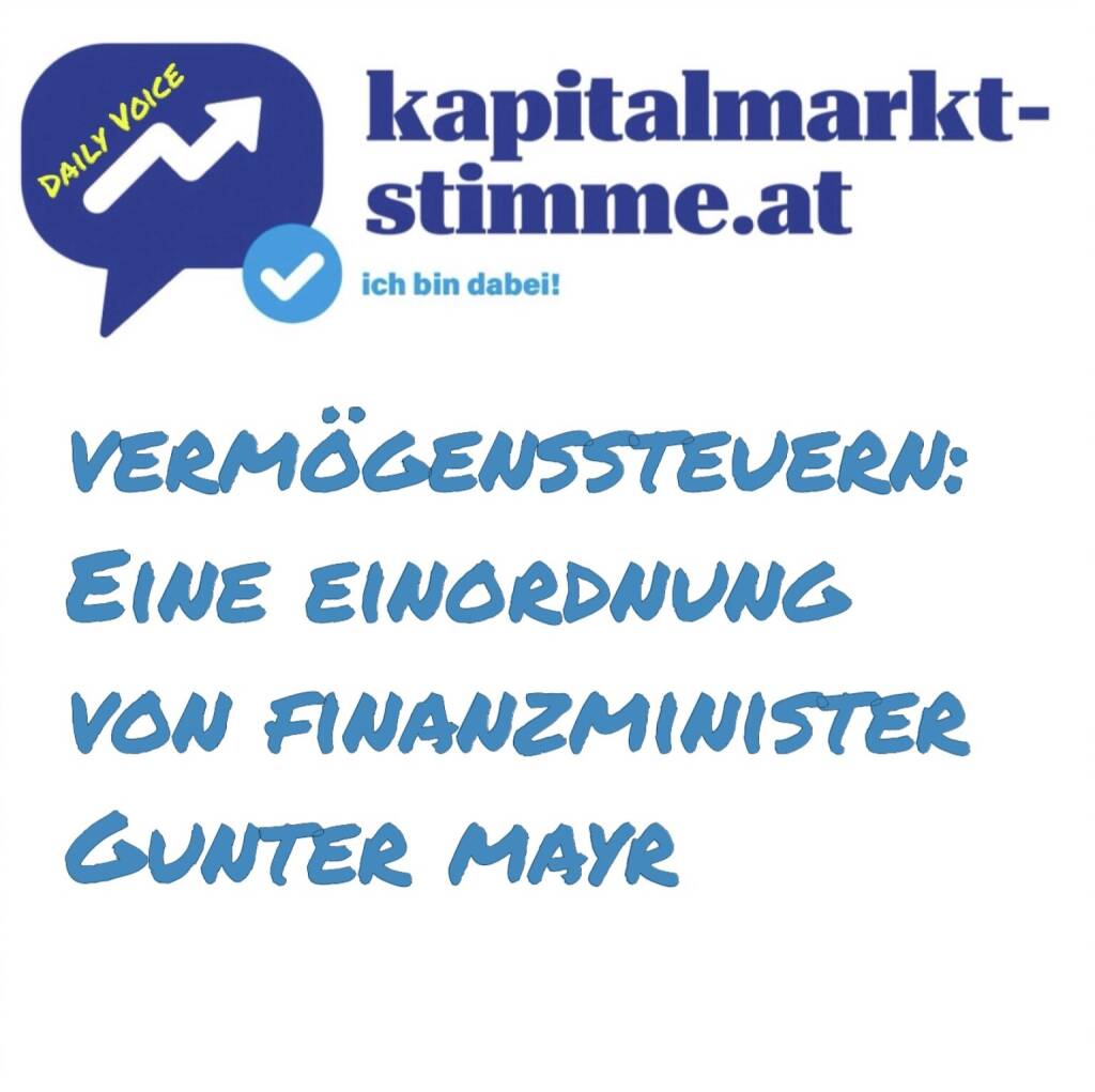 Episode 4/365 der kapitalmarkt-stimme.at daily voice auf audio-cd.at hören: https://audio-cd.at/page/podcast/6630/ .
Diesmal zitieren wir Finanzminister Gunter Mayr, der im Rahmen seines Finance Friday über Vermögenssteuern spricht. Er erklärt, was der Unterschied zwischen Ertragssteuern - sogenannten vermögensbezogenen Steuern - und Substanzsteuern ist, wie eine Vermögenssteuer sich auf Privatpersonen und heimische Unternehmen auswirken würde und beantwortet die Frage, warum er aus fachlicher Sicht gegen die Einführung neuer Steuern ist. Unser Ziel: Kapitalmarkt`s coming home. Täglich zwischen 19 und 20 Uhr. (05.01.2025) 