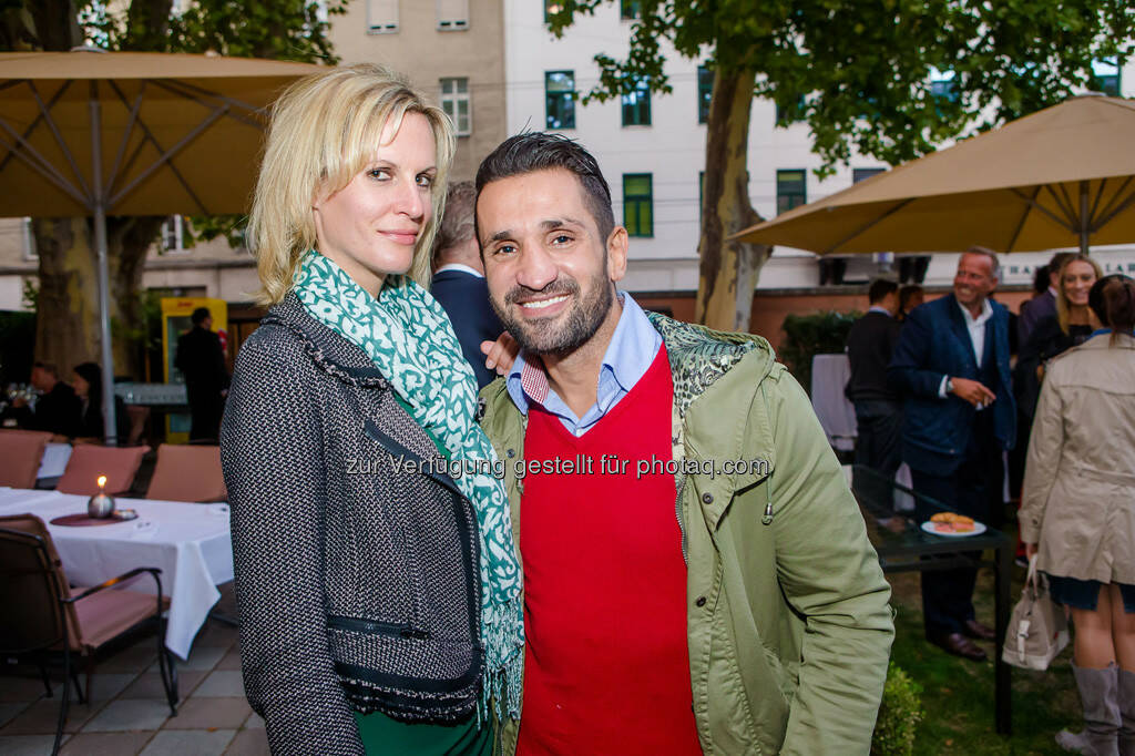 Heidi Schuller-Hrusa, Fadi Merza (Kickbox-Weltmeister), © Aigner PR (10.09.2013) 