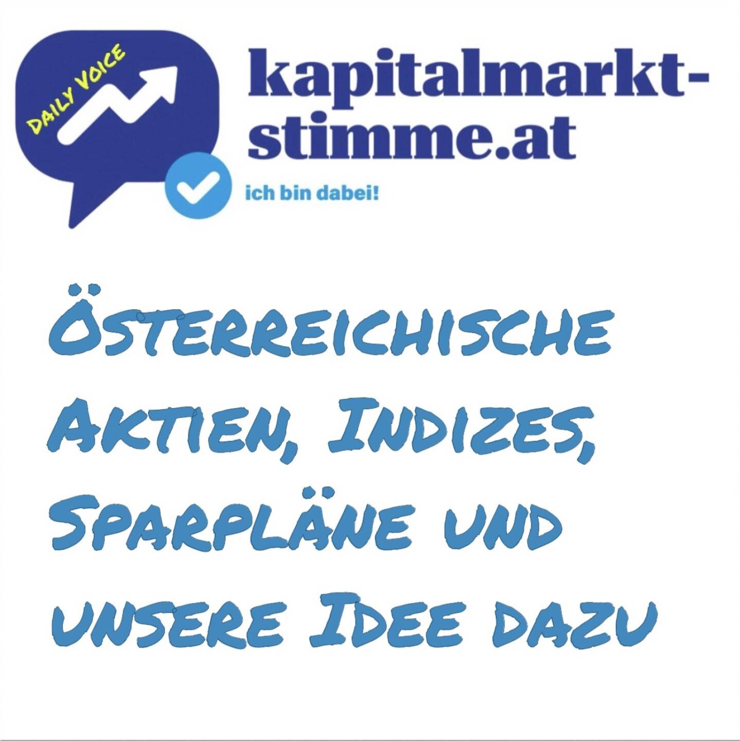 Episode 6/365 der kapitalmarkt-stimme.at daily voice auf audio-cd.at heute: https://audio-cd.at/page/podcast/6634
Wir meinen: Österreich braucht einen neuen sparplanfähigen ATX30-Index, der in der Net Total Return Variante, also unter Einbeziehung der Dvidenden nach KESt, gerechnet wird und zB per Zertifikat abgebildet wird. Wenn das spesengünstig klappt, hätten wir ein trendy Kapitalmarktprodukt, Kapitalmarkt-stimme.at platziert in Abstimmung mit der Wiener Börse diese Produktidee seit Sommer 2024 bei Emittenten.