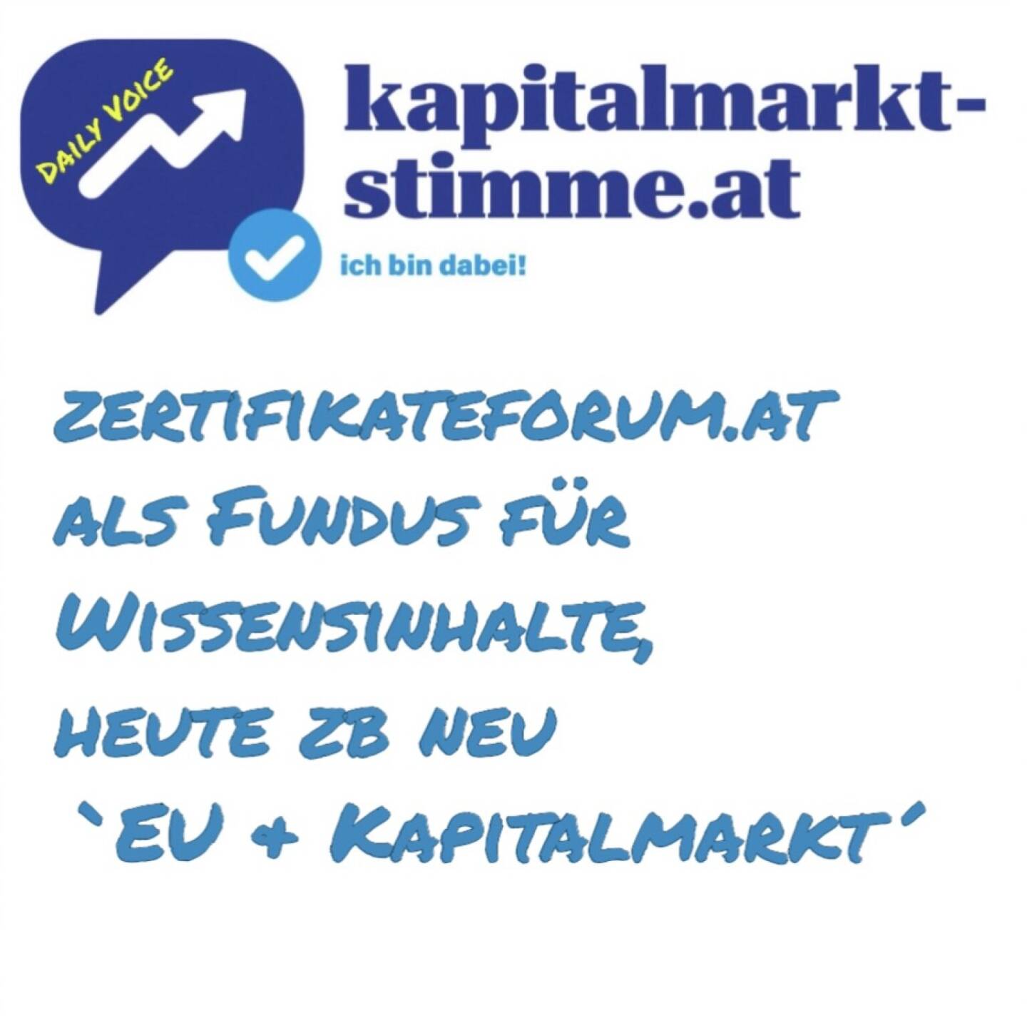 Episode 15/365 der kapitalmarkt-stimme.at daily voice auf audio-cd.at https://audio-cd.at/page/podcast/6679/
Heute geht es wieder um ein Free Financial Literacy Service, aber nicht von uns, sondern vom Zertifikate Forum Austria (ZFA), ich darf dort als Beirat mitarbeiten. Das ZFA wurde 2006 von den führenden österreichischen Zer­tifikate-Emittenten zur För­derung und Entwicklung des Zer­tifikatemarkts in Österreich gegründet. Der Verein informiert über Zertifikate, schafft Transparenz und Ausbildung und vertritt die regulatorischen Interessen der Zertifikatebranche. Heute war ein Jahresauftakt-Event in der Wiener Börse und das ZFA hat die Präsentationen von Thomas Wulf (Eusipa) Blick aus Brüssel - die EU in einer volatilen Welt und Helge Rechberger (Raiffeisen Research) Was kann 2025 Konjunktur und Kapitalmärkte antreiben? live gestellt. Und: Wer die Seite besucht, sollte sich unbedingt auch den umfangreichen Wissensbereich ansehen.