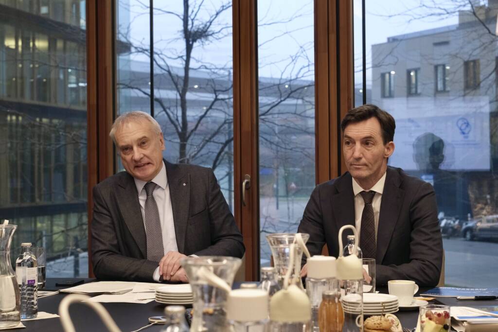 TAUROS Capital-Pressegespräch am 21 Jänner 2025: Im Bild v. li. TAUROS Geschäftsführer Werner Edlinger und Thomas Bobek. Foto: Tauros/Erste Group (21.01.2025) 