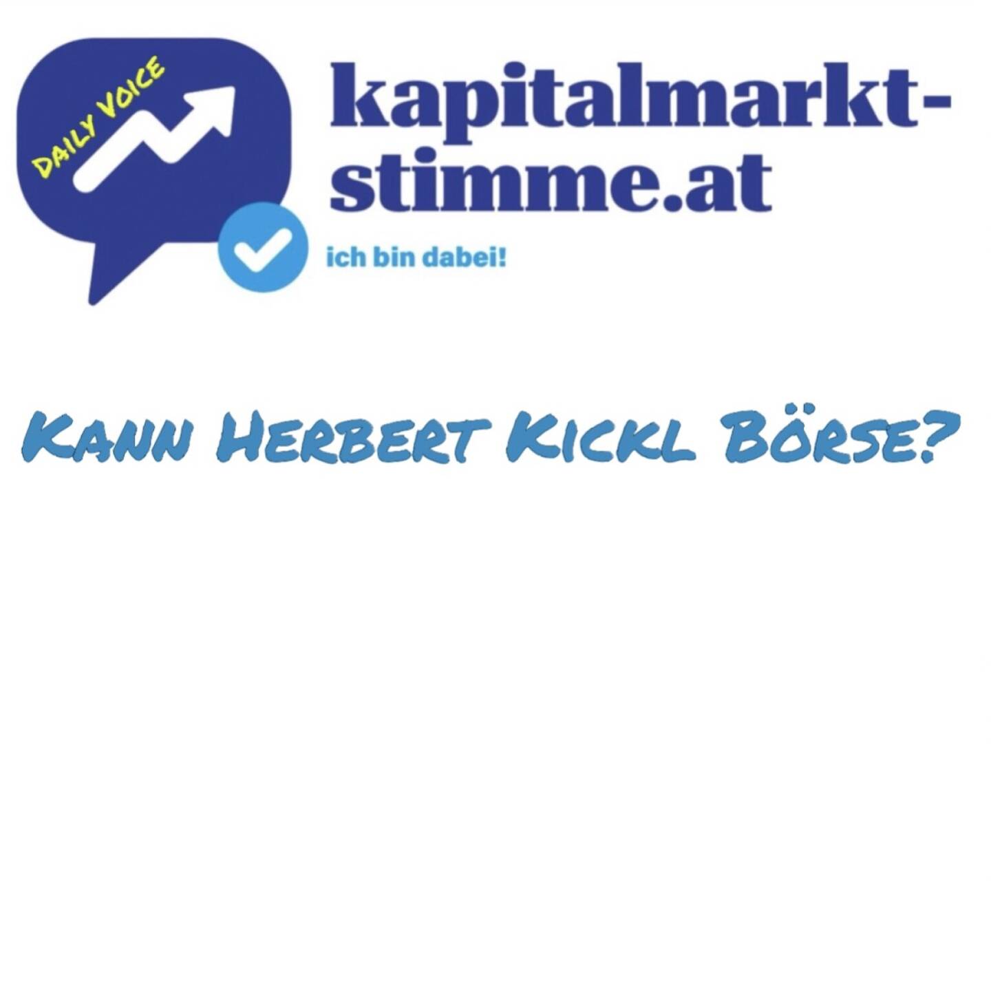 Episode 22/365 der kapitalmarkt-stimme.at daily voice auf audio-cd.at . Viel hat Herbert Kickl in der Vergangenheit nicht zum Thema Kapitalmarkt gesagt, das Thema Börse selbst nimmt er gar nicht in den Mund, aber er hielt bei Interviews vor der Wahl eine KÖSt-Senkung an für sinnvoll und sprach dazu ein Weg mit der KESt auf kleine Sparguthaben und Bausparer aus, auch die 27,5-prozentige, also die Wertpapier-KESt, wird in Frage gestellt. Klingt doch gut und man muss ihn beim Wort nehmen. Auch der ÖVP fällt die Ausrede, dass die Grünen nicht wollen, weg. Bei keine Vermögenssteuern, keine Erbschaftssteuern, keine Schenkungssteuern ist man sich eh einig. Wenn bezogen auf Wertpapierpositionen die einjährige Behaltefrist zurückkommt, könnte man sagen, dass Herbert Kickl Börse tatsächlich kann. Die Effekte eines funktionierenden Kapitalmarkts würden in Summe dann sogar positiv ins Budget einwirken und endlich wäre Eigenvorsorge nicht mehr diskriminiert. Liefern! https://audio-cd.at/page/podcast/6707