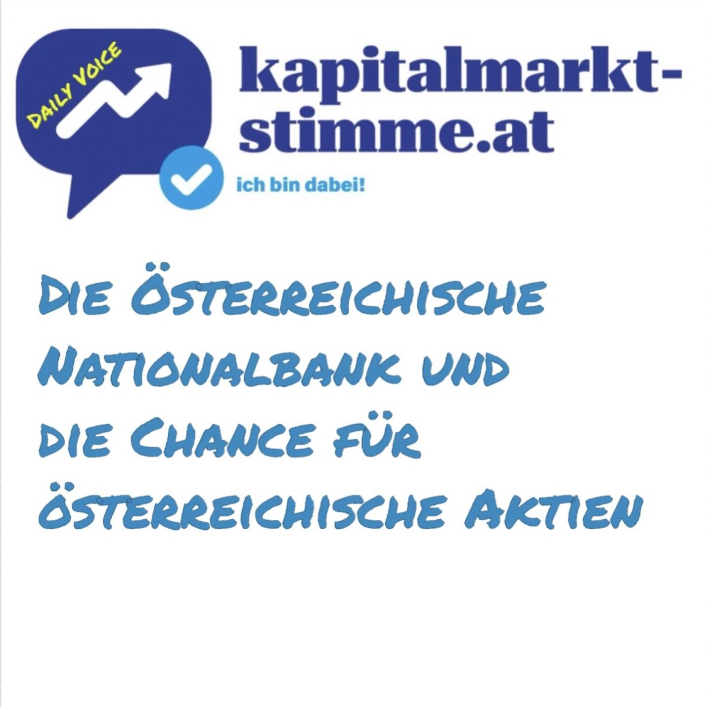 - Episode 39/365 der kapitalmarkt-stimme.at daily voice auf audio-cd.at. Heute geht es um die Österreichische Nationalbank und die Chance für österreichische Aktien. Nationalbank-Direktor Thomas Steiner hatte immerhin jetzt als Dritter (auch Erwin Hof von der Wiener Börse war aktiv) etwas zum All-time-High des ATX TR der Wiener Börse gepostet: Langfristiges #Investieren zahlt sich aus – das belegt ein kurzer Blick vor dem Wochenende auf den aktuellen ATX Total Return der Wiener Boerse eindrucksvoll.. Vor wenigen Monaten hatte ich ihn im Börsepeople-Podcast auch zur Schnittmenge  Österreichische Nationalbank und Österreichische Aktien befragt. Hört, was er zu sagen hatte. https://audio-cd.at/page/podcast/6798
