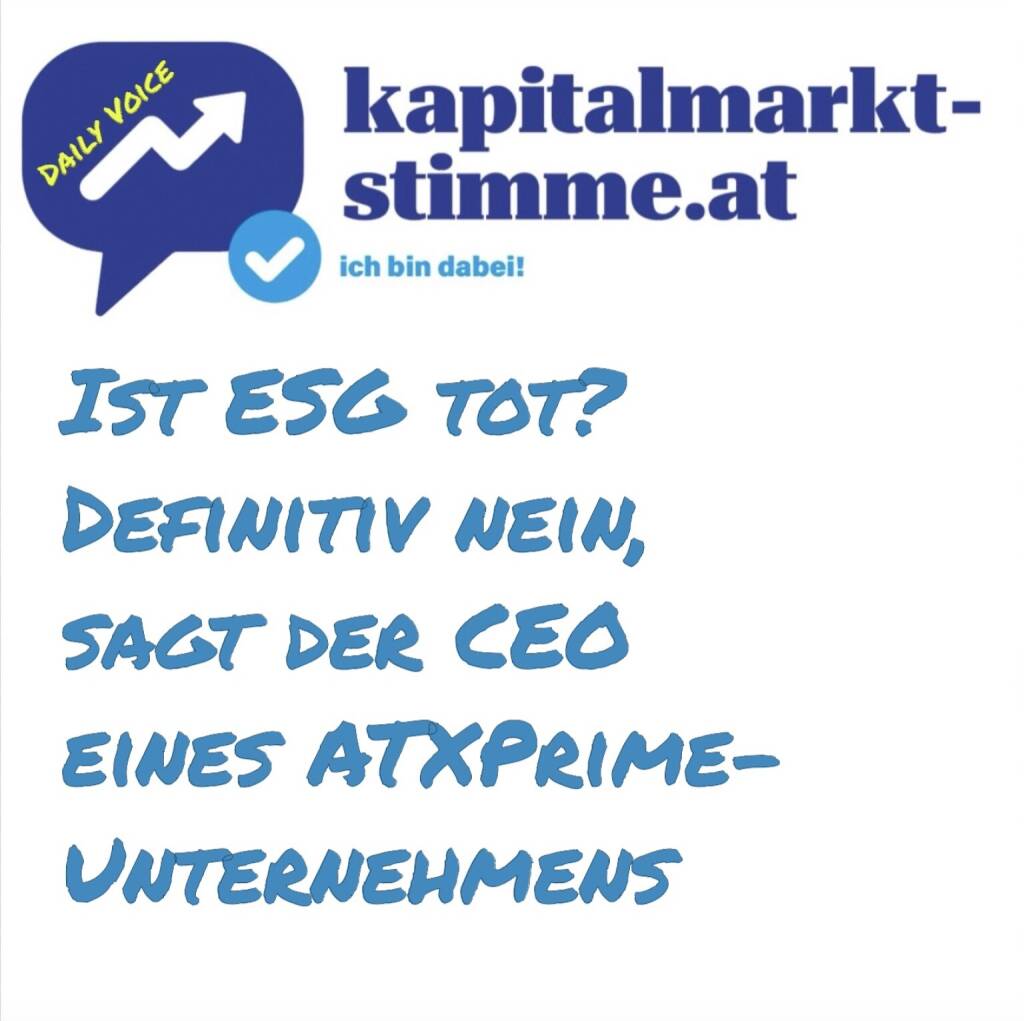 Episode 50/365 der kapitalmarkt-stimme.at daily voice auf audio-cd.at. In dieser Jubiläumsausgabe 50 ist der CEO von UBM Development, Thomas G. Winkler, die Voice. Er meint: ESG bleibt auch in Zukunft relevant. Das gilt jedenfalls für Europa, und es gibt dafür gute, kommerzielle Gründe. Wir können uns die Folgen eines ungebremsten Klimawandels nämlich ebenso wenig leisten wie die Abhängigkeit von fossilen Energieträgern. So hat die Europäische Union 2022 Öl und Gas für 530 Milliarden Euro importiert. Außerdem wachsen grüne Technologien mit 20 % p.a. weit schneller als das globale BIP. Davon profitieren vor allem die Länder, für die der grüne Technologiewechsel ohne Alternative ist. Allerdings: Es bedürfe einer Korrektur von Übertreibungen der letzten Jahre. Und das wird ausführlich erklärt. Hören: https://audio-cd.at/page/podcast/6842 (20.02.2025) 