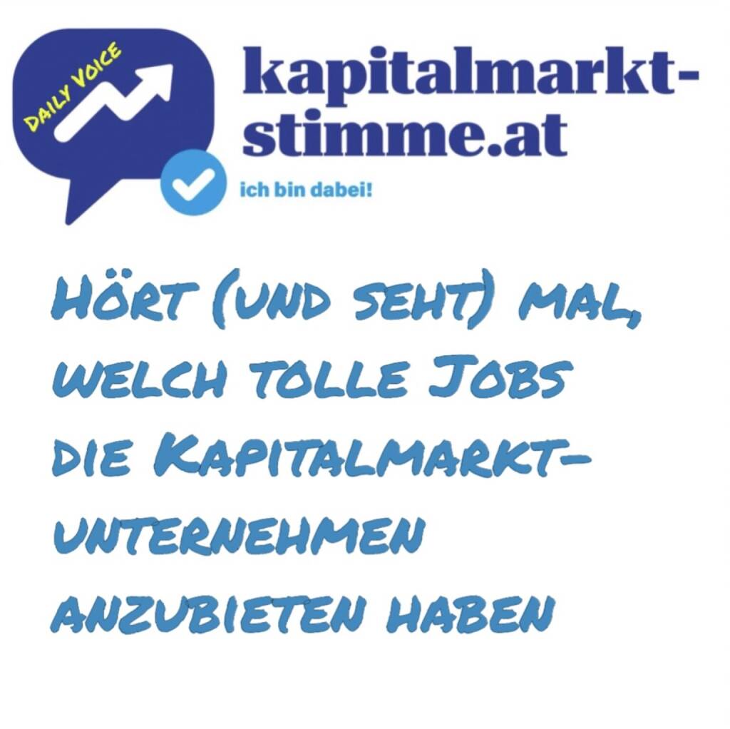 - Episode 57/365 der kapitalmarkt-stimme.at daily voice auf audio-cd.at. Jeder zehnte Arbeitsplatz und jeder zehnte Euro der Wertschöpfung in Österreich ist mit den börsenotierten AGs verknüpft. Das ist das Fazit einer IWI-Studie bereits aus 2013. Ulrike Haidenthaller, damals Geschäftsführerin Aktienforum, sagte, solche Studien würde es sonst nirgendwo geben, weil man nur in Österreich die Bedeutung vom Kapitalmarkt überhaupt hervorstreichen müsse. Spannend ist jedenfalls, wie gross die Vielfalt der angebotenen Jobs im Kapitalmarkt ist. In diesem Podcast erwähne ich mehr als ein Dutzend toller aktueller Jobangebote bei u.a. Wiener Börse, FACC, Telekom, Immofinanz, wikifolio, OeKB, Kontron, wienerberger, RBI, Erste ... .
Hören: https://audio-cd.at/page/podcast/6873 bzw. http://www.boerse-social.com/karriere  (26.02.2025) 