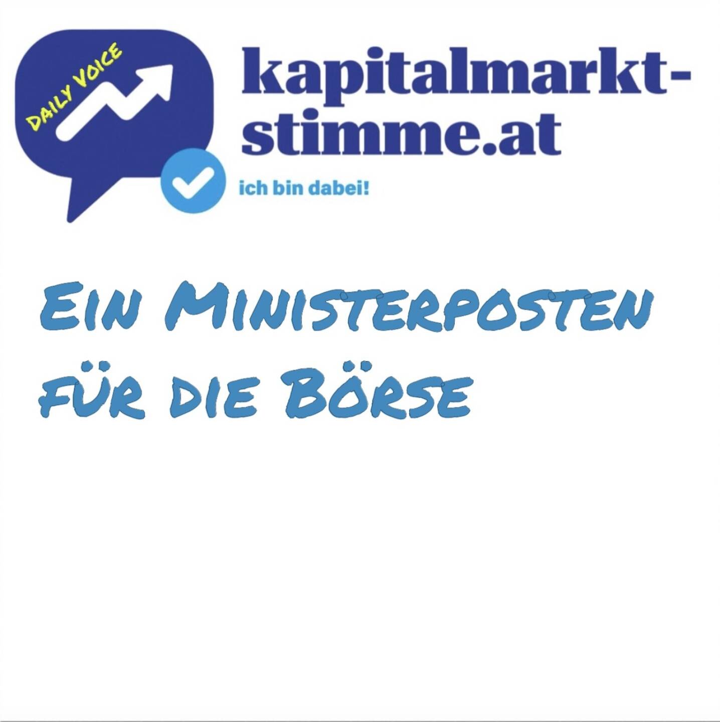 - Episode 59/365 der kapitalmarkt-stimme.at daily voice auf audio-cd.at wegen der Einigung von ÖVP/SPÖ/Neos heute früher:. Wenn ich eine Wahl bei der Wahl hätte, ich würde der Börse einen Ministerposten fix zuordnen, sagt kapitalmarkt-stimme-Voice Wolfgang Matejka und leitet dies her. Zum Sprecher: Wolfgang Matejka ist Geschäftsführer der Matejka & Partner Asset Management GmbH ( http://www.mp-am.com ) , die als Asset- und Stockpicker ständig auf der Suche nach den optimalen Investments ist. Dabei ist die Analyse und Einbeziehung von neuen Ideen oder Innovationen sehr wichtig. Die Herangehensweise ist leidenschaftlich.
https://audio-cd.at/page/podcast/6877