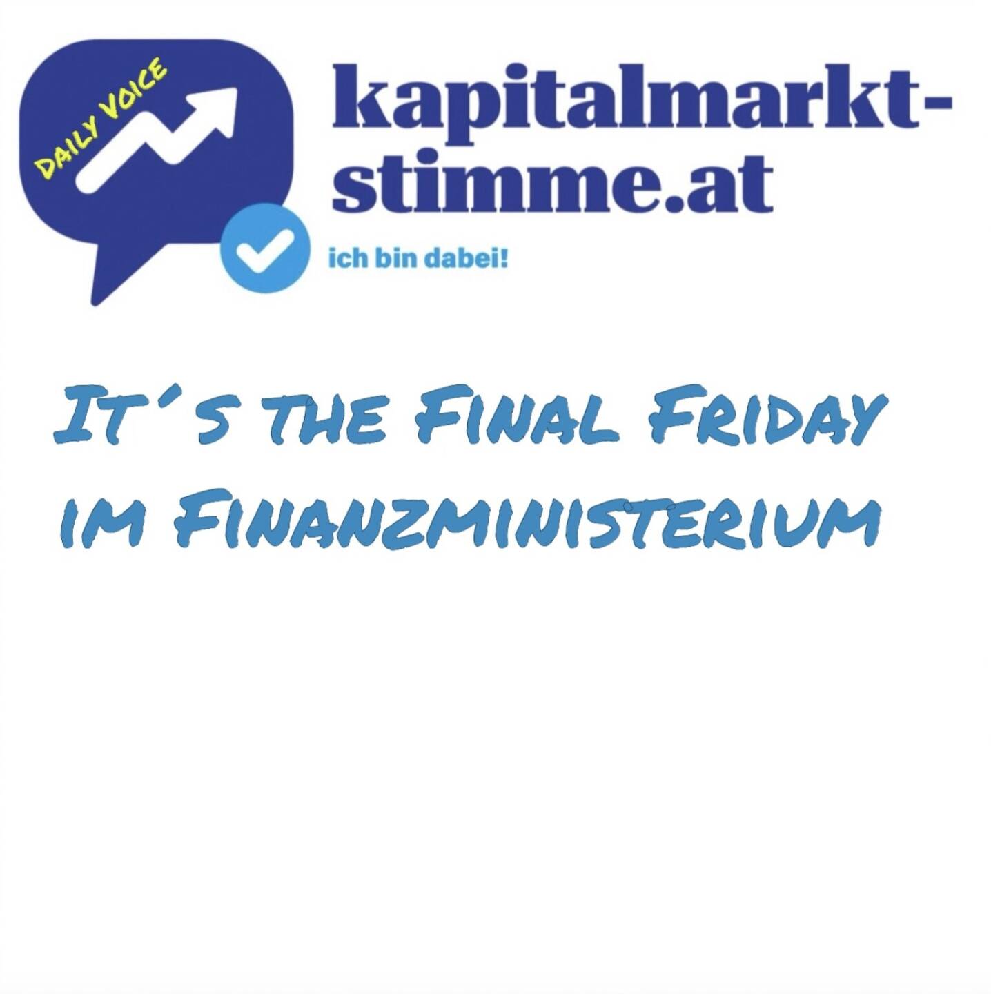 Episode 60/365 der kapitalmarkt-stimme.at daily voice auf audio-cd.at. Heute sage ich tschüss zu einem Podcast, den ich sehr liebgewonnen hatte, den Finance Friday, der heute seine letzte Ausgabe hat. Es war ein Podcast des Finanzministeriums, eine Idee von Magnus Brunner, die Gunter Mayr weitergeführt hatte und die auch von einer hervorragenden Moderatorin profitierte. 124 Folgen Literacy pur zu den vielfältigen Themen des BMF hier: https://audio-cd.at/search/finance%20friday . Risikohinweis: Ich singe hier ziemlich falsch Final Friday, aber probiert das mal in dieser Tonhöhe und Europe passt, weil ja Magnus thematisch dorthin gegangen ist ... https://audio-cd.at/page/podcast/6884



