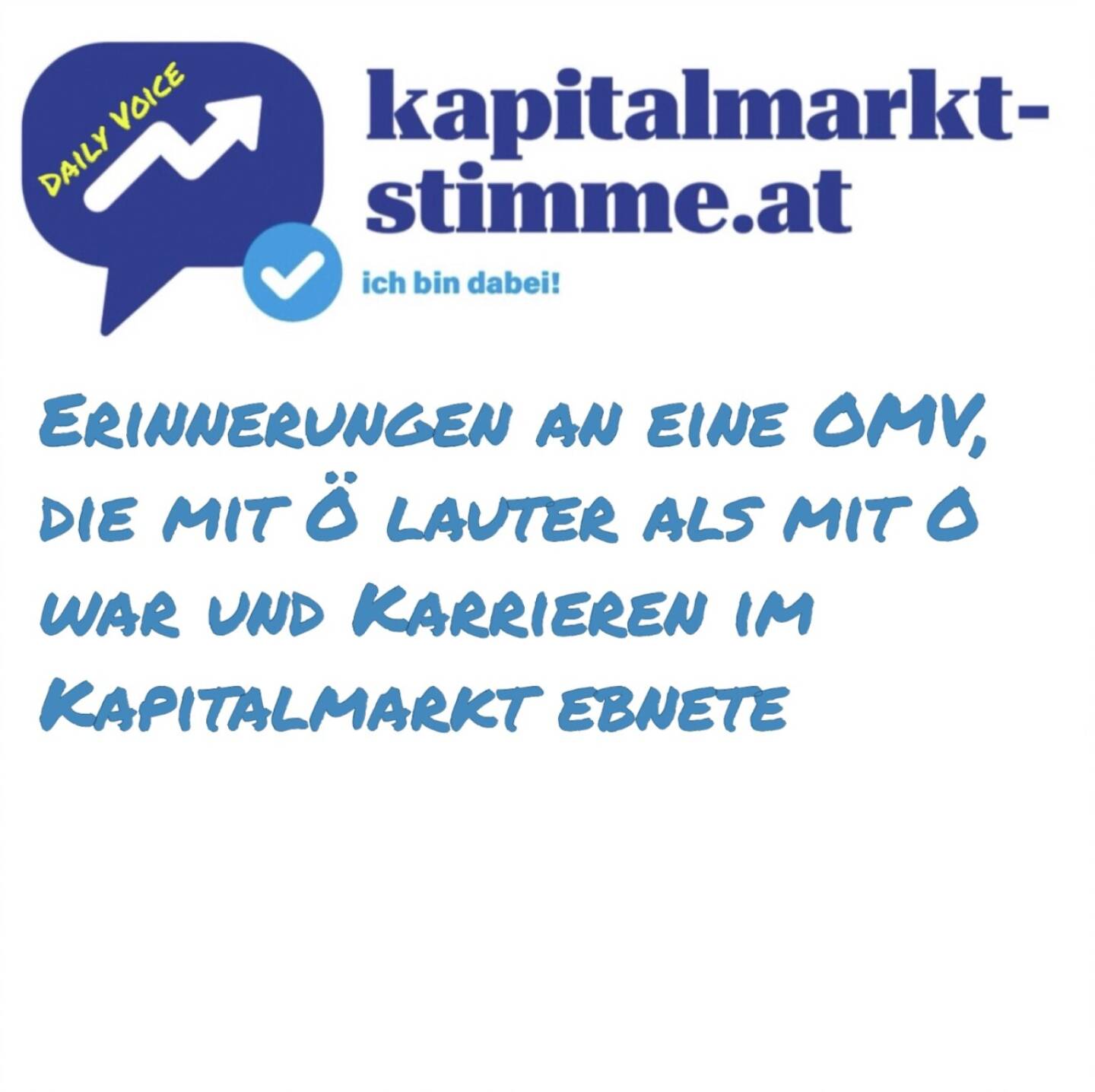 kapitalmarkt-stimme.at daily voice 74/365: Vor kurzem war Weltfrauentag, der ORF erinnerte in einer Doku an die grossartige Ex-ÖNB-Chefin Maria Schaumayer. Was viele nicht mehr wissen. Schaumayer war CFO beim Börsengang der OMV Ende 1987, die damals noch ÖMV hiess. Geraised wurden 1,32 Mrd. ATS. Es war eine der ersten Emissionen, die ich „live“ mitgemacht habe. Eine OMV-Aktie kostete 4400 Schilling, die Mitarbeiterbeteilung war für damalige Verhältnisse extrem hoch. Um die 4400 Schilling ins richtige Licht zu rücken, muss man gleich zwei (!) 1:10-Splits berücksichtigen: Heisst: Eine Aktie kostete 1987 nur 44 Schilling oder 3,2 Euro. Der aktuelle Kurs liegt bei 44,1 Euro, Dividenden hier freilich nicht berücksichtigt. Allerdings: Mit dem Ö vorne war die zweitgrösste ATX-Gesellschaft (nur Verbund und wienerberger sind sonst noch seit ATX-Start durchgehend vertreten) in Richtung österreichische PrivatanlegerInnen viel aktiver. Und neben Schaumayer ist auch noch ein weiterer grosser Kapitalmarkt-Architekt aus der OMV hervorgegangen. Der langjährige CEO Richard Schenz war sogar Kapitalmarktbeauftrager im Finanzministerium. So etwas bräuchten wir wieder, genauso wie eine präsentere OMV. Eine Einladung zum Österreichischen Aktientag wurde ausgesprochen https://on.orf.at/video/14266502/zeitgeschichte-baumeisterinnen-der-republik-maria-schaumayer
https://audio-cd.at/page/podcast/6961