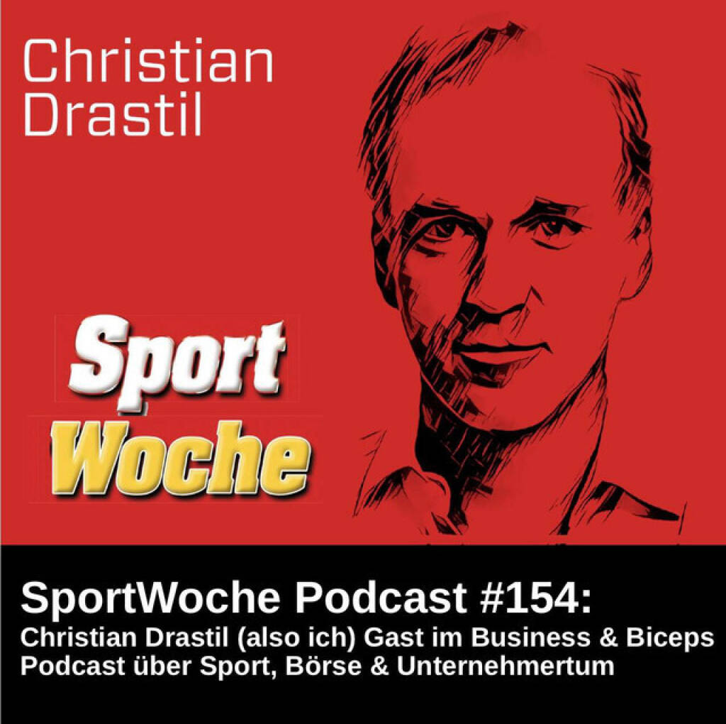 https://open.spotify.com/episode/0SaT1itPm0eT2xnTWHDPBf
SportWoche Podcast #154: Christian Drastil zu Gast im Business & Biceps Podcast über Sport, Börse & Unternehmertum - <p>Nicht wirklich Crossover (also ein und dieselbe Aufnahme in beiden Kanälen abgespielt), aber Reverse haben Patrick Taschner und ich vor wenigen Wochen gemacht. Den Beitrag mit ihm hab ich bereits gesendet (siehe Link dann) und hier die Tonspur vom YouTube-Video, das er gemacht hat (ich bin ein bissl verhallt, aber ich denke, man versteht es). <br>
<br>
Patricks Teaser: Sport, Börse & Unternehmertum – Ein inspirierendes Gespräch mit Christian Drastil . Was haben Sport und Finanzen gemeinsam? Eine ganze Menge! In meinem neuesten Podcast durfte ich mit Christian Drastil sprechen – einem der bekanntesten Experten rund um die Wiener Börse, Unternehmer, Hobbysportler und #1 Influencer in der Finanzwelt Österreichs. Seine Karriere führte ihn von einer österreichischen Großbank ins WirtschaftsBlatt, wo er als Chefredakteur und Herausgeber wirtschaftsblatt.at mitgründete. Als CEO der Styria Börse Express GmbH war er ein Pionier im Finanzjournalismus – heute betreibt er seine eigene Plattform mit den Podcasts SportWoche und kapitalmarkt-stimme.at. In unserem Gespräch ging es um die Parallelen zwischen Sport und dem Finanzmarkt, was man aus dem Sport für die berufliche Reise mitnehmen kann und worauf es beim Gründen wirklich ankommt. Ein Gespräch voller Insights und spannender Learnings!<br>
<br>
Youtube: <a href=https://www.youtube.com/watch?v=m9OJuZ9EIVw&t=1150s target=_blank>https://www.youtube.com/watch?v=m9OJuZ9EIVw&t=1150s</a><br>
<a href=http://www.business-biceps.com target=_blank>http://www.business-biceps.com</a><br>
Reverse - Patrick Taschner bei mir zu Gast: <a href=https://audio-cd.at/page/podcast/6797 target=_blank>https://audio-cd.at/page/podcast/6797</a><br>
<br>
Die SportWoche Podcasts sind presented by Instahelp: Psychologische Beratung online, ohne Wartezeit, vertraulich & anonym. Nimm dir Zeit für dich unter <a href=https://instahelp.me/de/ target=_blank>https://instahelp.me/de/</a> .<br>
<br>
About: Die Marke, Patent, Rechte und das Archiv der SportWoche wurden 2017 von Christian Drastil Comm. erworben, Mehr unter <a href=http://www.sportgeschichte.at target=_blank>http://www.sportgeschichte.at</a> . Der neue SportWoche Podcast ist eingebettet in „ Wiener Börse, Sport, Musik (und mehr)“ auf <a href=http://www.christian-drastil.com/podcast target=_blank>http://www.christian-drastil.com/podcast</a> und erscheint, wie es in Name SportWoche auch drinsteckt, wöchentlich. Bewertungen bei Spotify oder Apple machen mir Freude: <a href=http://www.audio-cd.at/spotify target=_blank>http://www.audio-cd.at/spotify</a> , <a href=http://www.audio-cd.at/apple target=_blank>http://www.audio-cd.at/apple</a> .<br>
<br>
Unter <a href=http://www.sportgeschichte.at/sportwochepodcast target=_blank>http://www.sportgeschichte.at/sportwochepodcast</a> sieht man alle Folgen, auch nach Hörer:innen-Anzahl gerankt.</p> (29.03.2025) 
