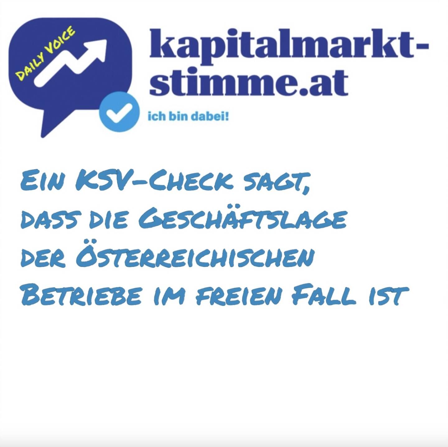 kapitalmarkt-stimme.at daily voice 121/365: Der brandaktuelle Austrian Business Check 2025 des KSV zeigt die aktuelle Geschäftslage der österreichischen UnternehmerInnen. Also: Wie bewerten die Unternehmen ihre aktuelle Geschäftslage? Hat sich die Auftragslage der Betriebe entspannt? Welche Entwicklungen gibt es am Arbeitsmarkt? Wie steht es um die Investitionsbereitschaft? Entwicklungen in der Kreditvergabe? Das Fazit (siehe Titel) ist alles andere als super ... Hören: https://audio-cd.at/page/podcast/7211
http://www.ksv.at

