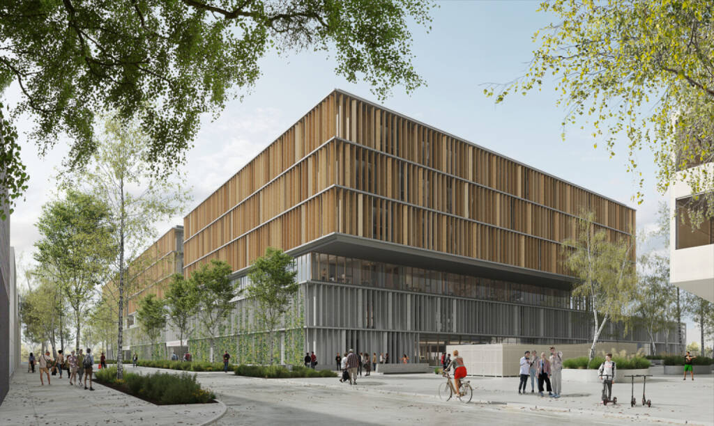 Porr-Konsortium errichtet  Zentralberufsschule Aspern © Kronaus Mitterer Architekten ZT GmbH, © Aussendung (05.05.2025) 