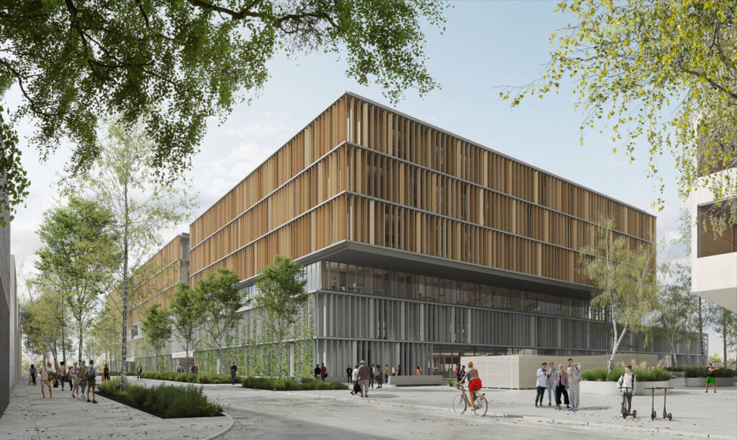 Porr-Konsortium errichtet  Zentralberufsschule Aspern © Kronaus Mitterer Architekten ZT GmbH