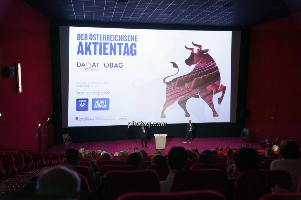 1. Aktientag von Börse Social und Börse Express im Cineplexx Kino, Gregor Rosinger (Rosinger Group), Christian Drastil (Börse Social, kapitalmarkt-stimme.at) (14.05.2025) 
