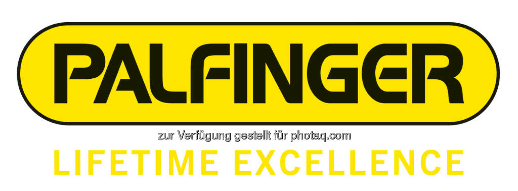 Das neue Palfinger-Logo mit Lifetime Excellence fällt in den Bereich gute Grafiken (15.12.2012) 