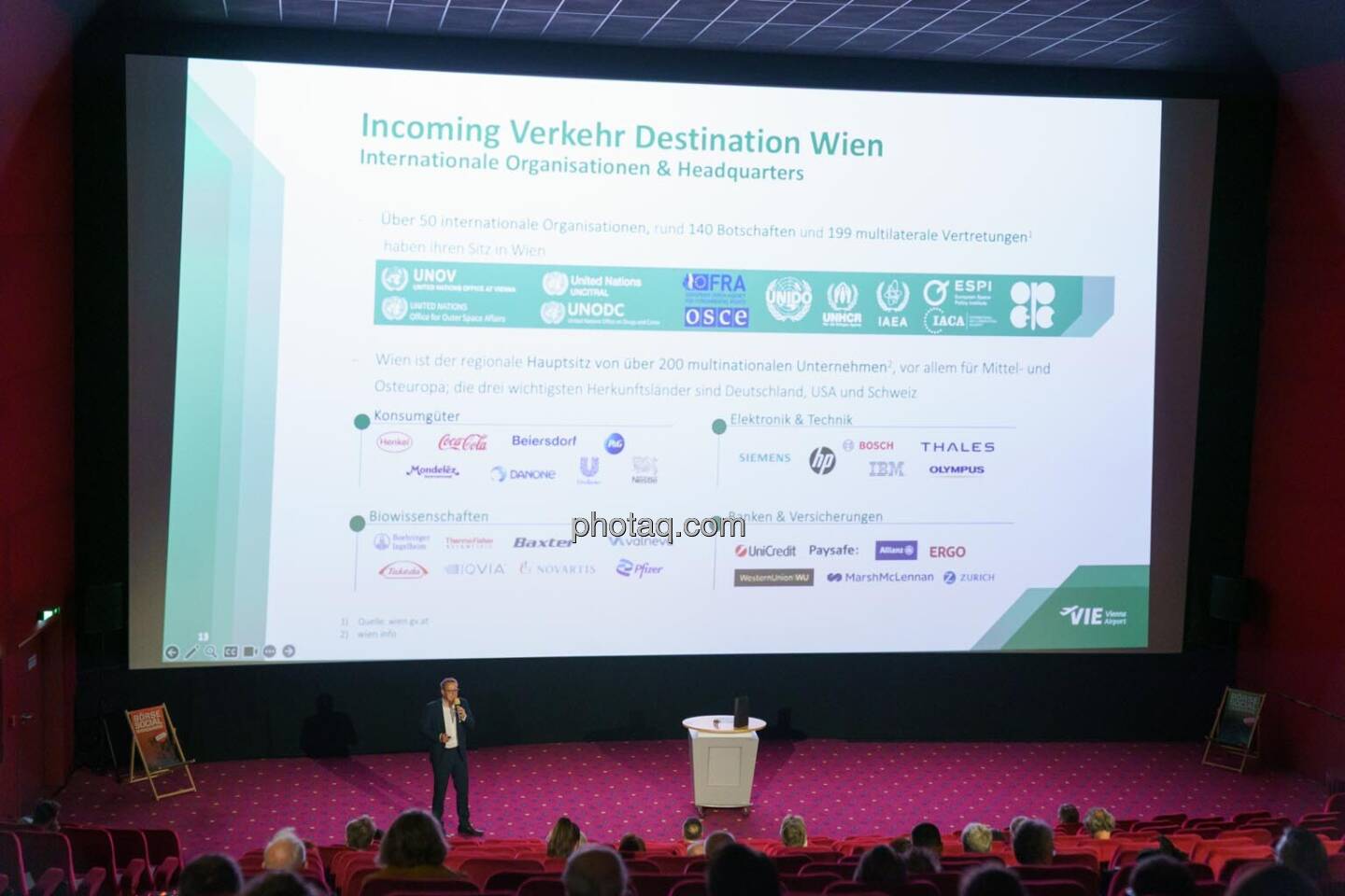 1. Aktientag von Börse Social und Börse Express im Cineplexx Kino, Präsentation Flughafen Wien AG, Bernd Maurer (IR)