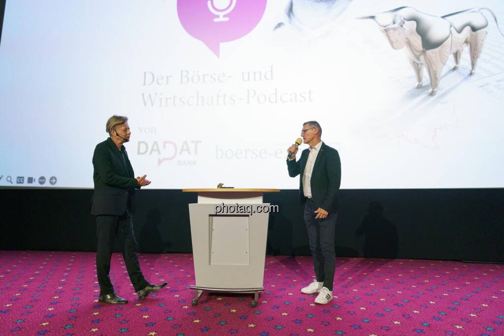 1. Aktientag von Börse Social und Börse Express im Cineplexx Kino, Live Podcast Von Bullen & Bären mit Robert Gillinger (Börse Express) und Harry Schartner (DADAT) (14.05.2025) 