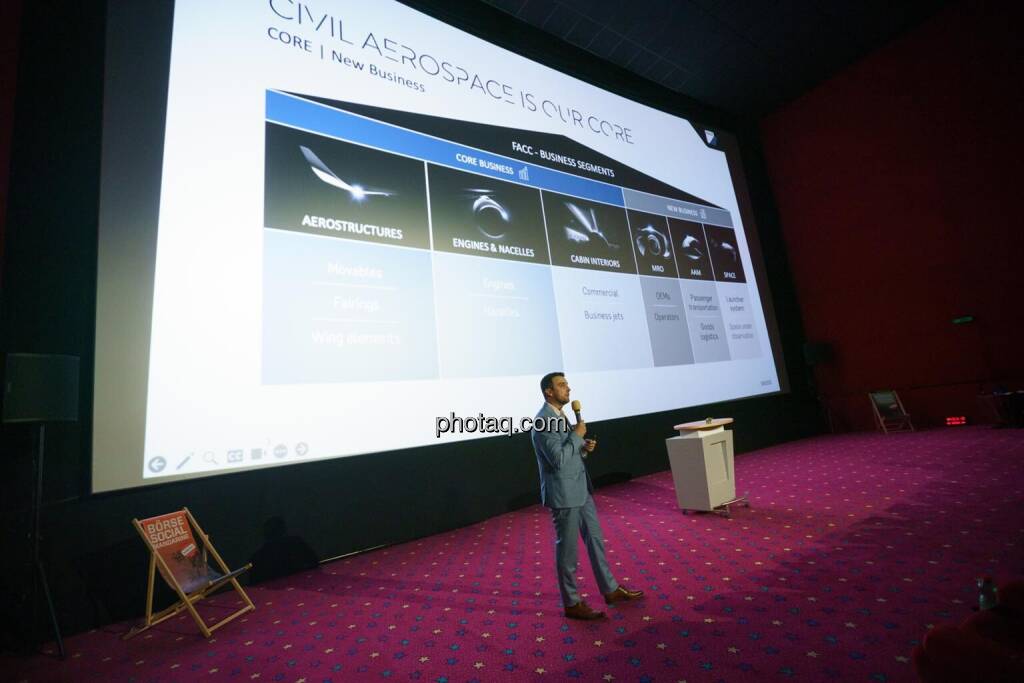 1. Aktientag von Börse Social und Börse Express im Cineplexx Kino, Präsentation FACC AG, CFO Florian Heindl (14.05.2025) 