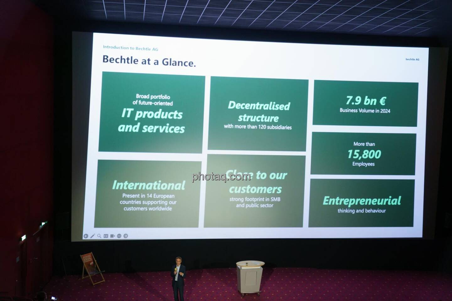 1. Aktientag von Börse Social und Börse Express im Cineplexx Kino, Präsentation Bechtle AG, Martin Link (IR)