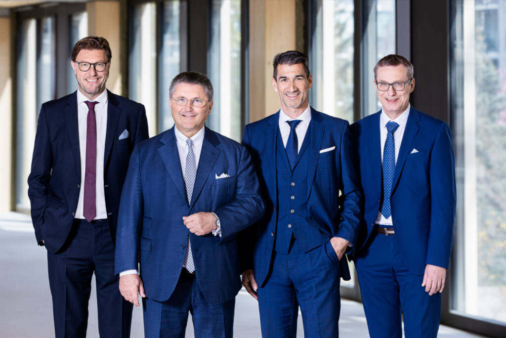Vorstand der PORR (v.li.): Klemens Eiter, Karl-Heinz Strauss, Josef-Dieter Deix und Claude-Patrick Jeutter © Astrid Knie, © Aussender (18.06.2025) 