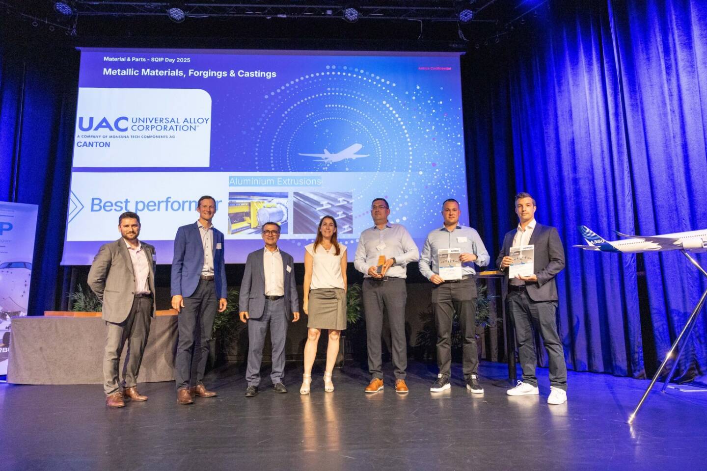 Montana Aerospace zweifach von Airbus mit prestigeträchtigen SQIP Awards ausgezeichnet, SQIP Award Ceremony Toulouse © Montana Aerospace AG 
