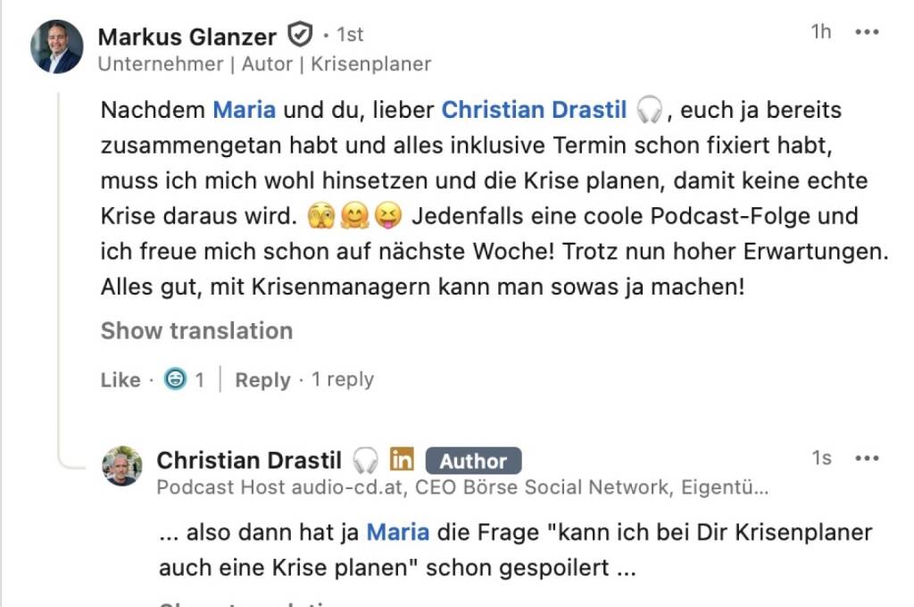 bezogen auf https://audio-cd.at/page/podcast/7638/ Maria Kral-Glanzer (25.07.2025) 