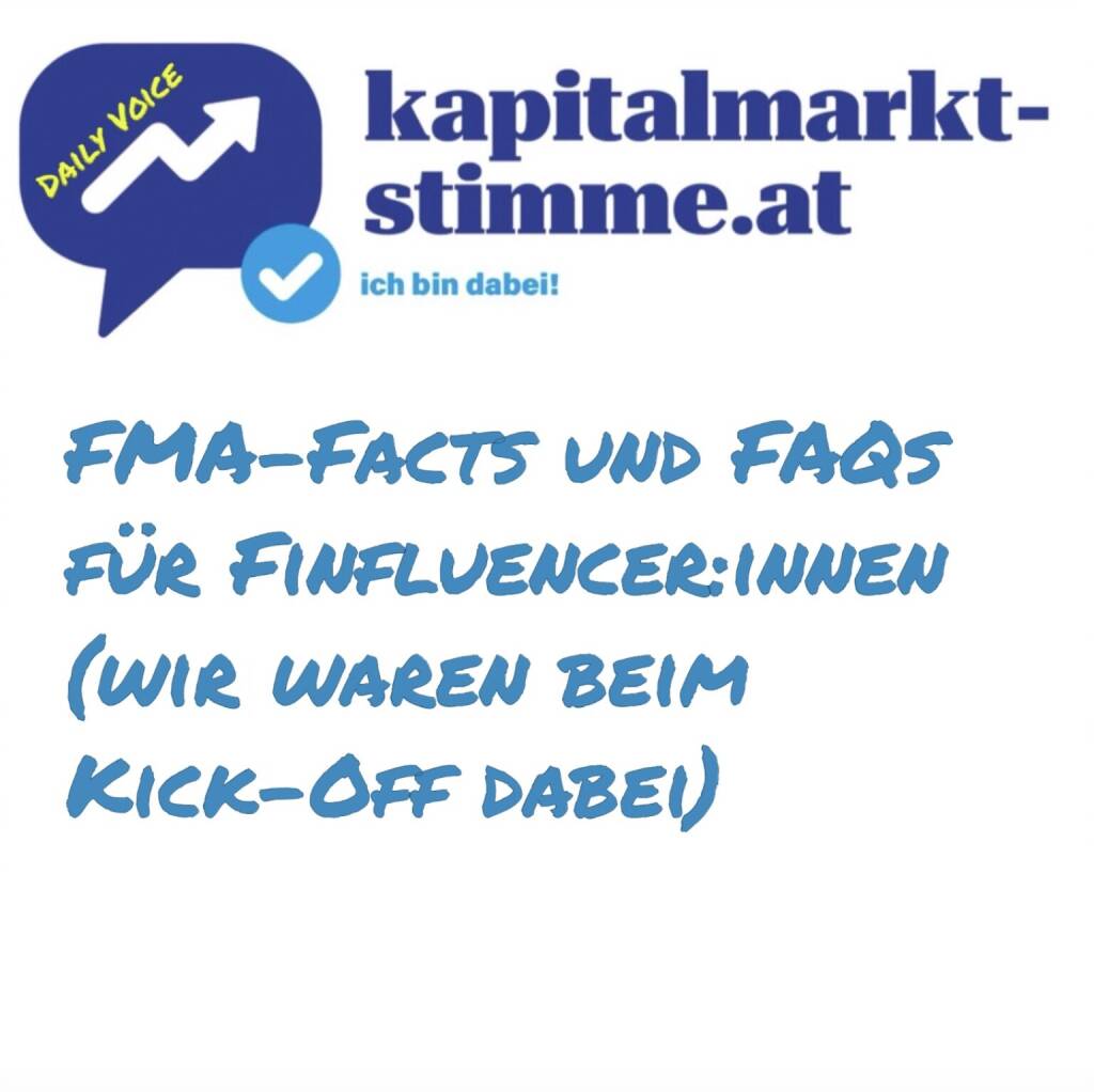 - Episode 213/365 der kapitalmarkt-stimme.at daily voice auf audio-cd.at: Die FMA hat im Juni 2025 erstmals österreichische Finfluencer:innen zu einem Dialog eingeladen. Die FMA begrüßt Aktivitäten und Informationsangebote von Finfluencer:innen, die die Finanzbildung österreichischer Anleger:innen stärken und mithelfen, den Anlagebetrug zu bekämpfen. Gleichzeitig legte die FMA den Teilnehmer:innen des Dialogs den relevanten Rechtsrahmen dar, um ihnen Klarheit und Rechtssicherheit für die eigene Tätigkeit zu geben. Der Dialog wird in Zukunft mit weiteren Veranstaltungen fortgesetzt. Hören: https://audio-cd.at/page/podcast/7670
Eine Zusammenfassung der wesentlichen Inhalte und der im Rahmen des Dialogs aufgetretenen Fragen finden Sie hier: https://www.fma.gv.at/fma-facts-und-faqs-fuer-finfluencerinnen/
Download auch unter: https://kapitalmarkt-stimme.at/pdf/2432 (01.08.2025) 