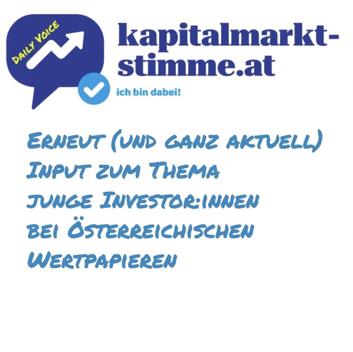 Episode 223/365 der kapitalmarkt-stimme.at daily voice auf audio-cd.at. Morgen startet die Emission des bereits 20. Windkraft-Bonds der WEB Windenergie AG. Ich habe Beate Zöchmeister, Head of Investor Relations bei der WEB Windenergie AG, gefragt, wie stark denn im Zuge der jüngsten Emissionen junge Investor:innen bei diesem grünen Thema zugegriffen hätten. Hören: https://audio-cd.at/page/podcast/7706