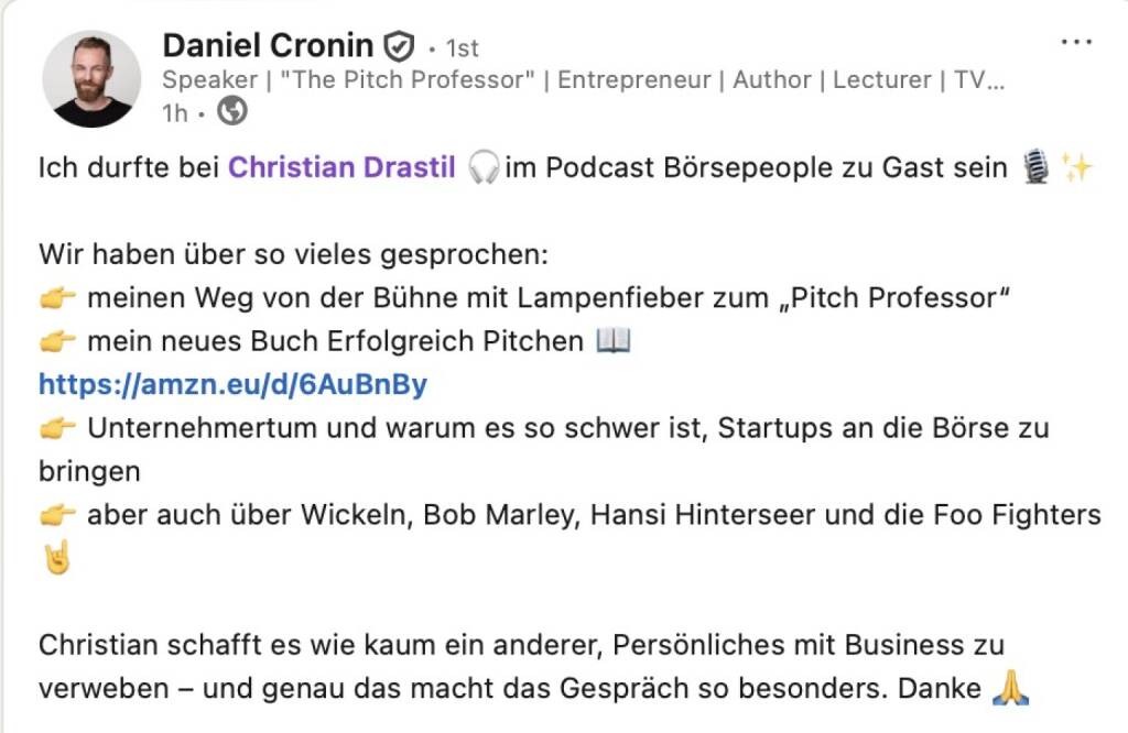 Bezogen auf  https://audio-cd.at/page/podcast/7813/ Daniel Cronin (08.09.2025) 