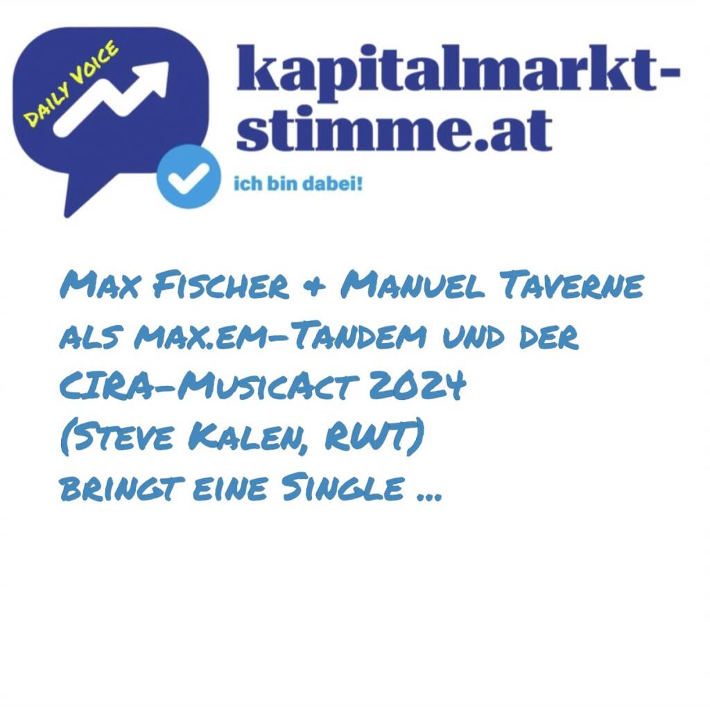 - Episode 260/365 der kapitalmarkt-stimme.at daily voice auf audio-cd.at. Heute, knapp einen Monat vor der CIRA-Jahreskonferenz, habe ich News zu wesentlichen Proponenten vergangener Jahre: Der Bayer Maximilian Fischer (Stammgast in Wien incl. CIRA-Lauf) und der Österreicher Manuel Taverne (Ex-CIRA-Vorstand) wollen dazu beitragen, dass Unternehmen neue Türen zum Kapitalmarkt geöffnet werden (Sager: GoingPublic Media Boss Markus Rieger, ebenfalls CIRA-Stammgast). Und Steve Kalen (RWT), Sänger des Jingles dieses Podcast und im Vorjahr CIRA-Musicact, wird Anfang Oktober eine Single präsentieren. Ich kenn den Song schon und sag mal, dass das ein Hit wird. https://audio-cd.at/page/podcast/7860 (18.09.2025) 