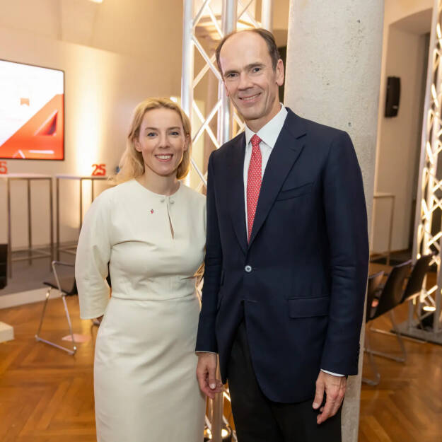 A1 Telekom Austria Group feiert 25jähriges Börsenjubiläum, Susanne Aglas-Reindl (A1 Telekom Austria Group), Thomas Niss (Sunrise Capital), Credit: A1/APA/Juhasz (24.09.2025) 