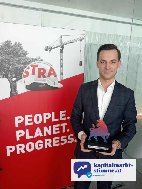 Marco Reiter mit dem CD SES Award for Shareholder Excellence Secondary Market für die Strabag (17.10.2025) 