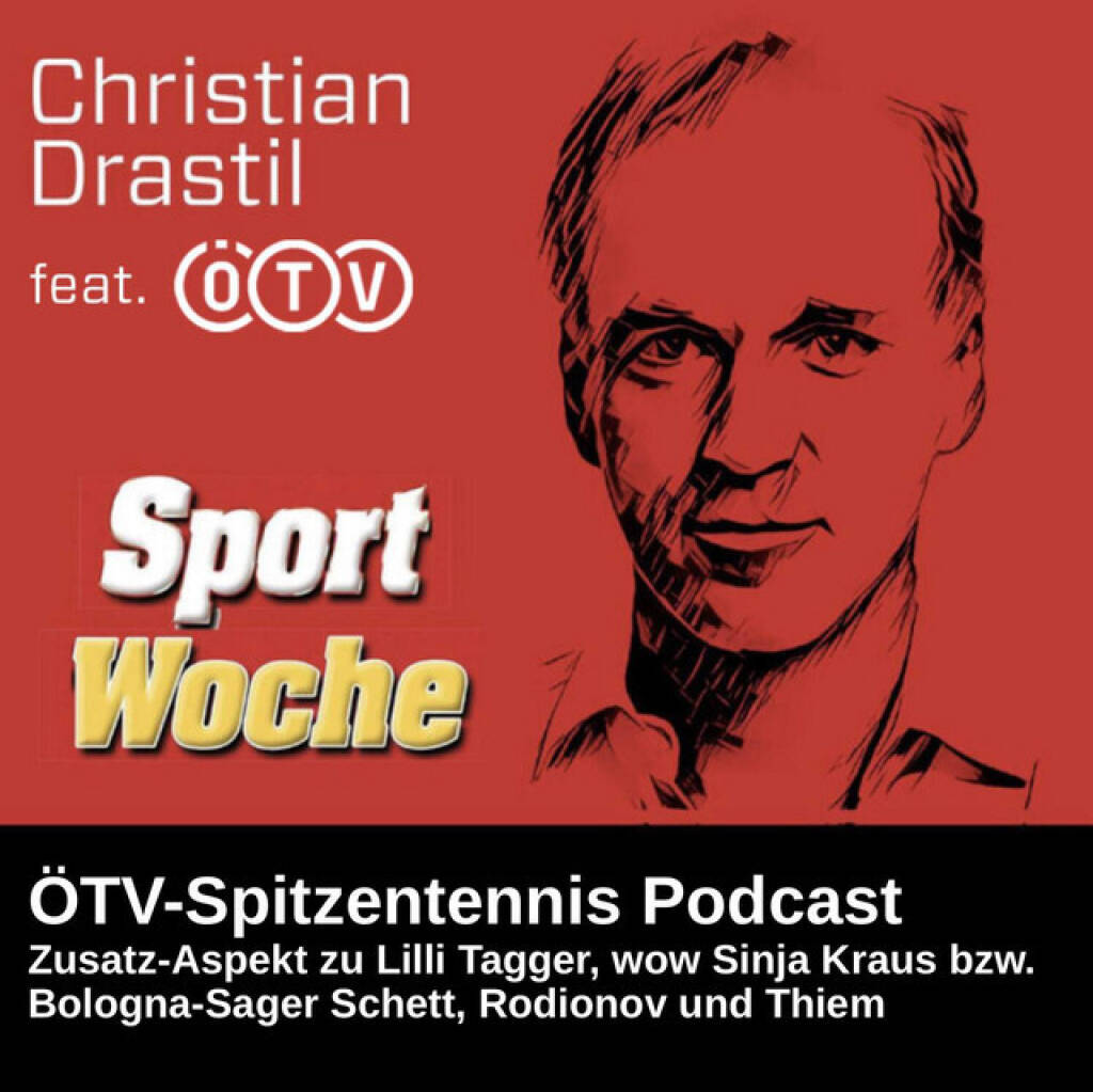 https://open.spotify.com/episode/2JiiYPGqpgvQKYpUu9cSn7
SportWoche ÖTV-Spitzentennis Podcast: Zusatz-Aspekt zu Lilli Tagger, wow Sinja Kraus bzw. Bologna-Sager Schett, Rodionov und Thiem - <p>Ende Woche 44/2025: Lilli Tagger in ihrem 1. Finale auf der WTA-Tour, Sinja Kraus mit ihrem 1. Sieg bei einem WTA-Challenger, beide auf Career-High und zu Lilli gibt es noch einen Zusatz-Punkt. Dazu: Sandro Kopp gewinnt in Wolkenstein, es war eine tolle Woche. Dann habe ich noch in Kooperation mit dem ÖTV einen Ausblick auf Bologna: Zu Wort kommen Babsi Schett, Jurij Rodionov und Dominic Thiem. <br>
<br>
SportWoche ÖTV-Ö Top10: Julia Grabher, Sinja Kraus und Lili Tagger bei den Damen sowie Filip Misolic, Sebastian Ofner, Lukas Neumayer, Jurij Rodionov, Joel Schwärzler, Sandro Kopp und Neil Oberleitner bei den Herren sind WTA/ATP-übergreifend die Top10 aktuell. In welcher (neuen) Reihenfolge, das wird im Podcast verraten. <br>
<br>
<a href=http://www.sportgeschichte.at/oetv target=_blank>http://www.sportgeschichte.at/oetv</a><br>
Inside In, der ÖTV-Podcast: <a href=https://open.spotify.com/show/7KNsgeD8XyXTsAgCFKfI7Y target=_blank>https://open.spotify.com/show/7KNsgeD8XyXTsAgCFKfI7Y</a> <br>
<a href=https://www.oetv.at target=_blank>https://www.oetv.at</a><br>
Thomas Schweda im Podcast: <a href=https://audio-cd.at/page/podcast/3521 target=_blank>https://audio-cd.at/page/podcast/3521</a><br>
Quelle Rankings: Live-Rankings von live-tennis.eu<br>
<br>
Die Marke, Patent, Rechte und das Archiv der SportWoche wurden 2017 von Christian Drastil Comm. erworben, Mehr unter <a href=http://www.sportgeschichte.at target=_blank>http://www.sportgeschichte.at</a> . Der neue SportWoche Podcast ist eingebettet in „ Wiener Börse, Sport, Musik (und mehr)“ auf <a href=http://www.audio-cd.at target=_blank>http://www.audio-cd.at</a>  und erscheint, wie es in Name SportWoche auch drinsteckt, wöchentlich. Bewertungen bei Spotify oder Apple machen mir Freude: <a href=http://www.audio-cd.at/spotify target=_blank>http://www.audio-cd.at/spotify</a> , <a href=http://www.audio-cd.at/apple target=_blank>http://www.audio-cd.at/apple</a> . Die SportWoche Podcasts und SportlerInnen sind weiters unterstützt by Instahelp: Psychologische Beratung online, ohne Wartezeit, vertraulich & anonym. Nimm dir Zeit für dich unter <a href=https://instahelp.me/de/ target=_blank>https://instahelp.me/de/</a> .<br>
<br>
Unter <a href=http://www.sportgeschichte.at/sportwochepodcast target=_blank>http://www.sportgeschichte.at/sportwochepodcast</a> sieht man alle Folgen, auch nach Hörer:innen-Anzahl gerankt.</p> (03.11.2025) 