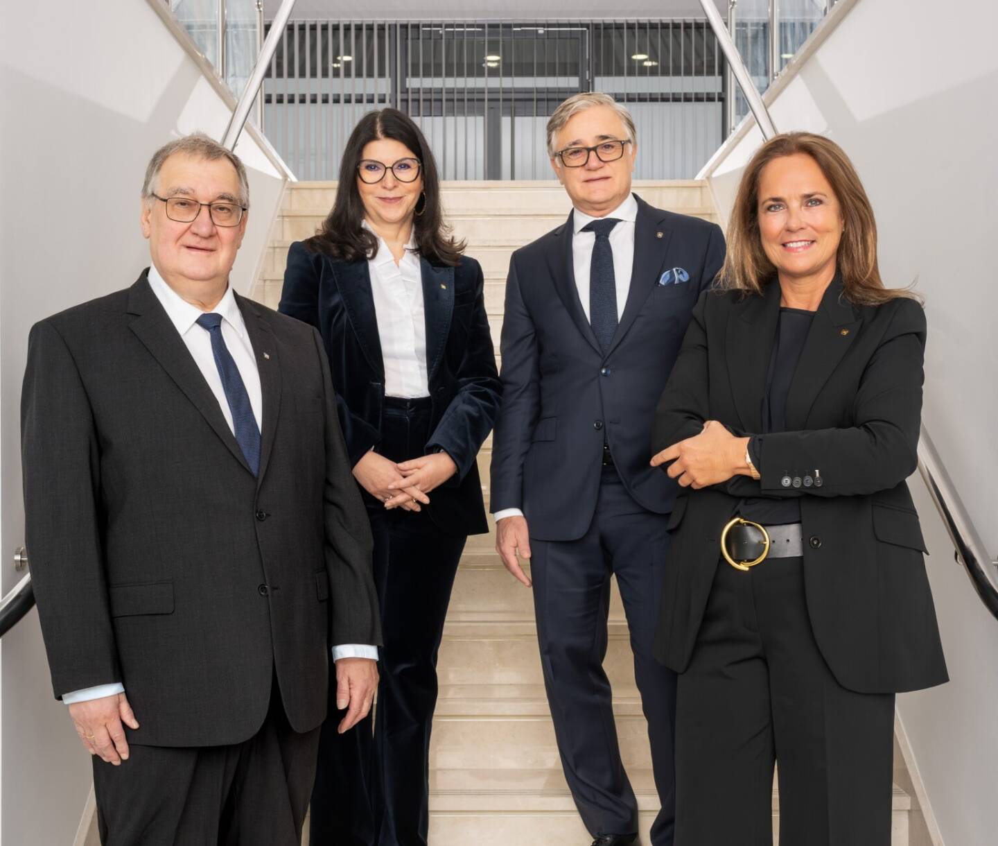 Mit Birgit Wimmer &uuml;bernimmt erstmals eine Frau den Vorsitz des Novomatic-Aufsichtsrats. v.r.n.l. Birgit Wimmer, MSc., MBA (Vorsitzende), Dr. Haig Asenbauer (Stv. Vorsitzender), Mag. Martina Flitsch (Mitglied), Univ.-Doz. Dr. Robert Hofians (Mitglied),  NOVOMATIC / Thomas Meyer Photography