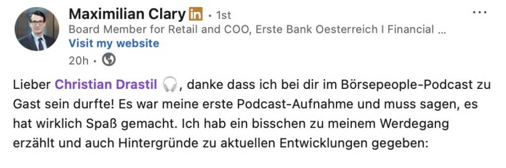 bezogen auf https://audio-cd.at/page/podcast/8330 Maximilian Clary und Aldringen (27.01.2026) 