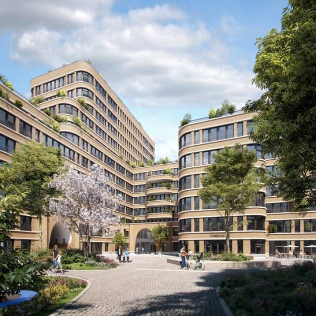 Die STRABAG-Tochter ZÜBLIN hat sich mit dem B'Ella einen Großauftrag für den Bau eines Stadtquartiers am Berliner Südkreuz gesichert. Insgesamt entstehen auf etwa 75.000 m² Bruttogeschossfläche rund 300 Wohneinheiten mit sozial gefördertem Wohnraum sowie eine Kita und moderne Büro-, Gewerbe- und Aufenthaltsflächen. STRABAG wird selbst Mieterin der Büroflächen. Foto: EVE, &copy; Aussendung (09.02.2026) 