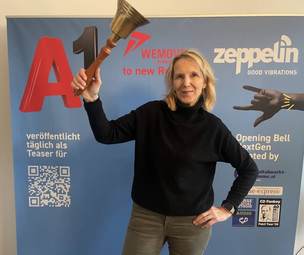 Ulrike Farnik läutet die Opening Bell für Donnerstag. In dieser Woche hat sie ihren ersten Merit-Report zu gemischter Führung in Österreichs Börseunternehmen herausgegeben. Und dazu gibt es morgen früh eine Börsepeople-Folge
  (19.02.2026) 